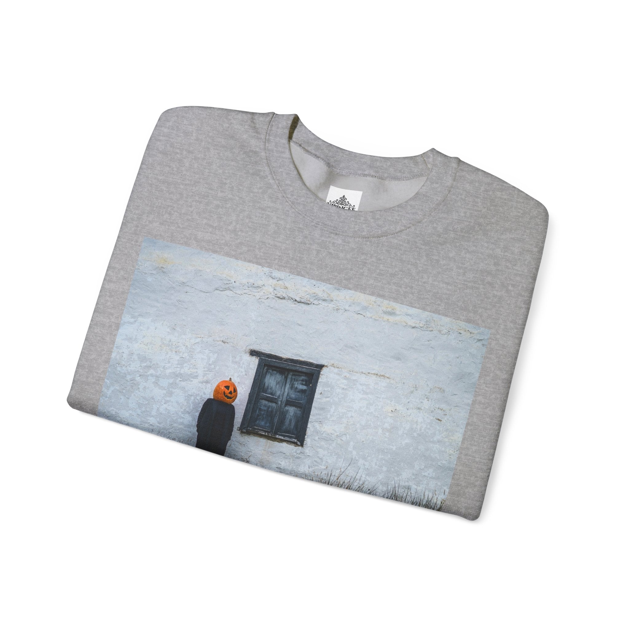 Viringee Pumpkin-Head Unisex Crewneck Sweatshirt