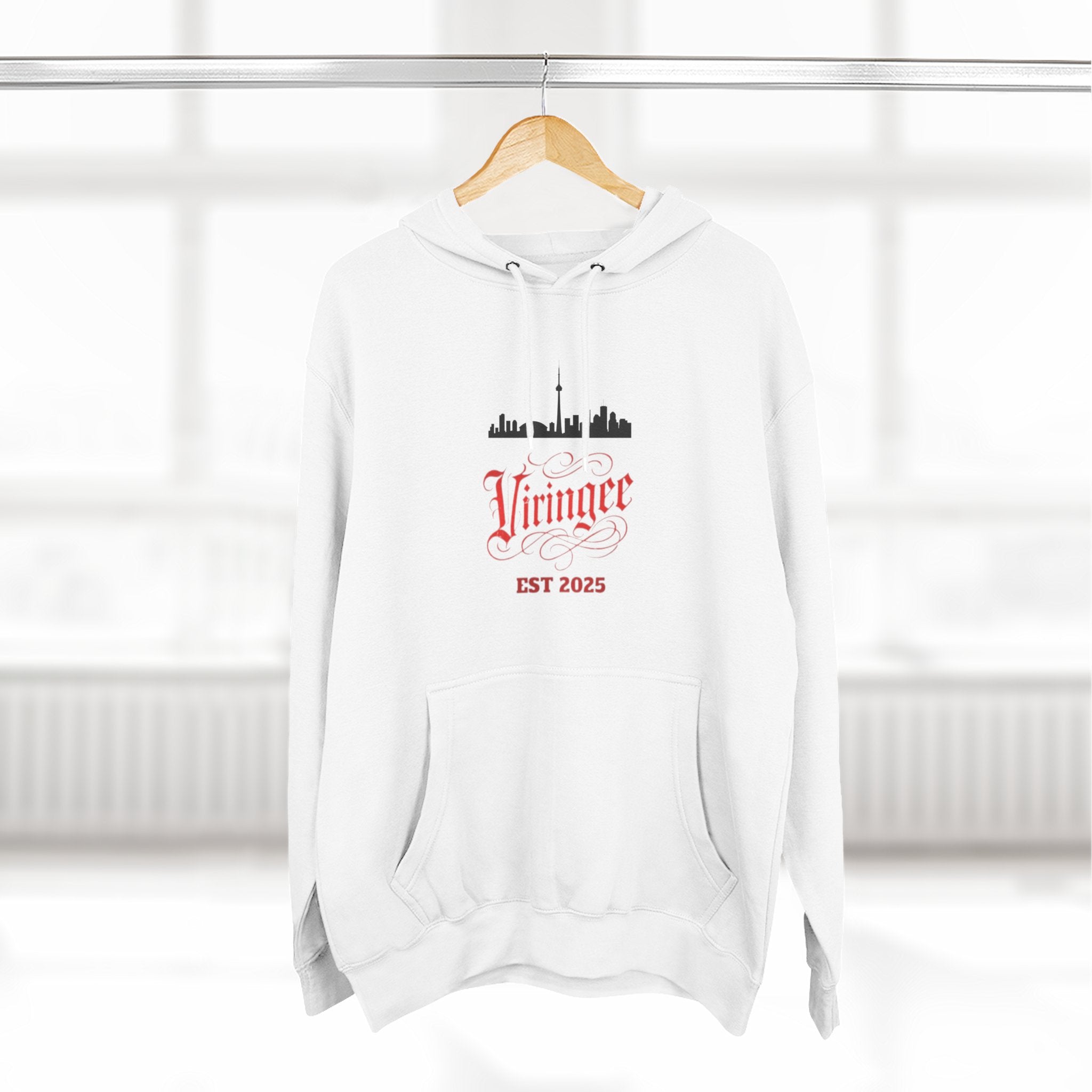 Viringee Toronto Skyline Graphic Fleece Hoodie