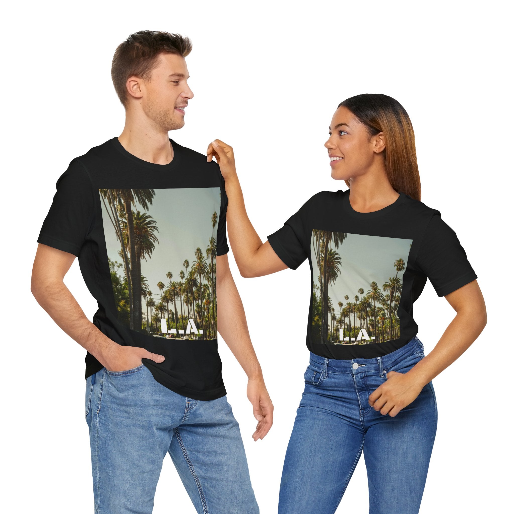 Viringee LA Palm Unisex Trees Graphic T-shirt