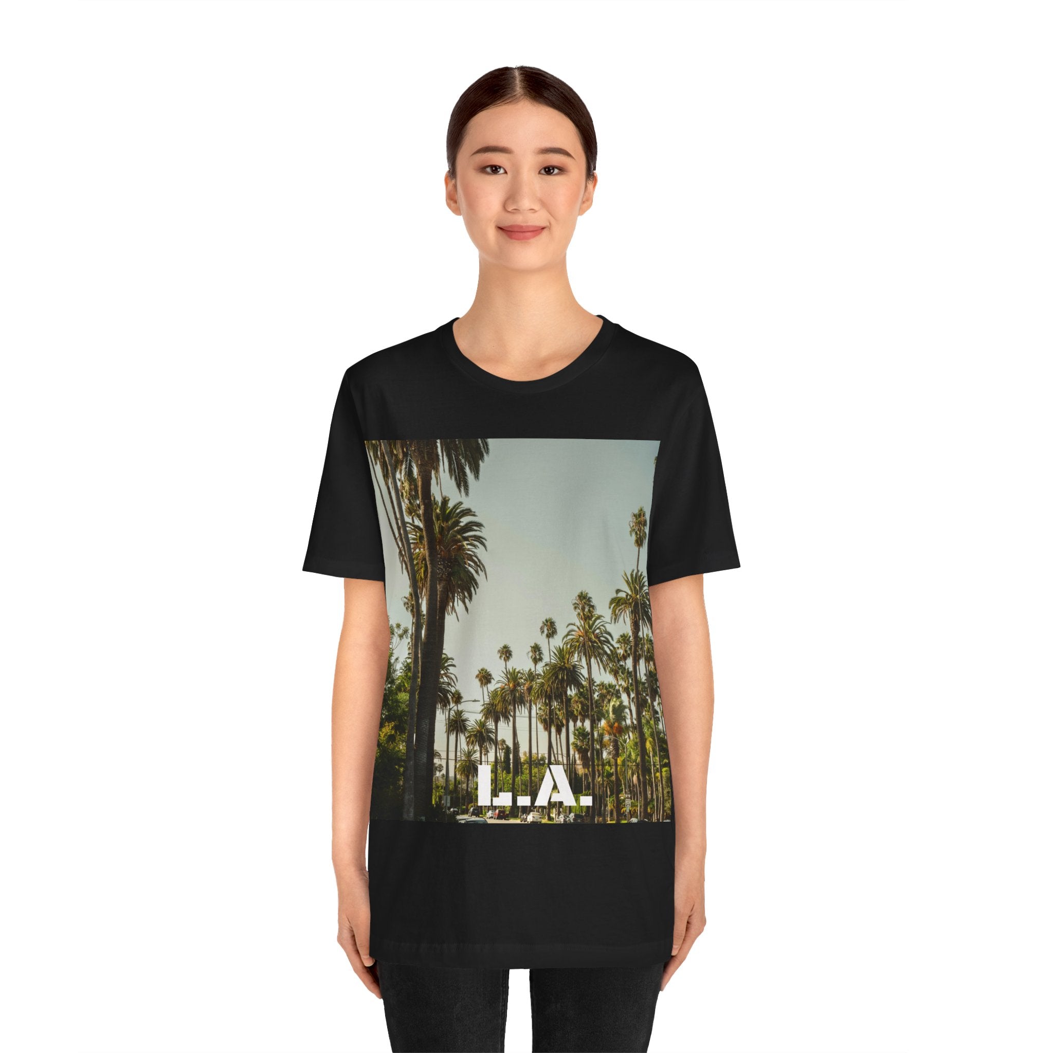 Viringee LA Palm Unisex Trees Graphic T-shirt