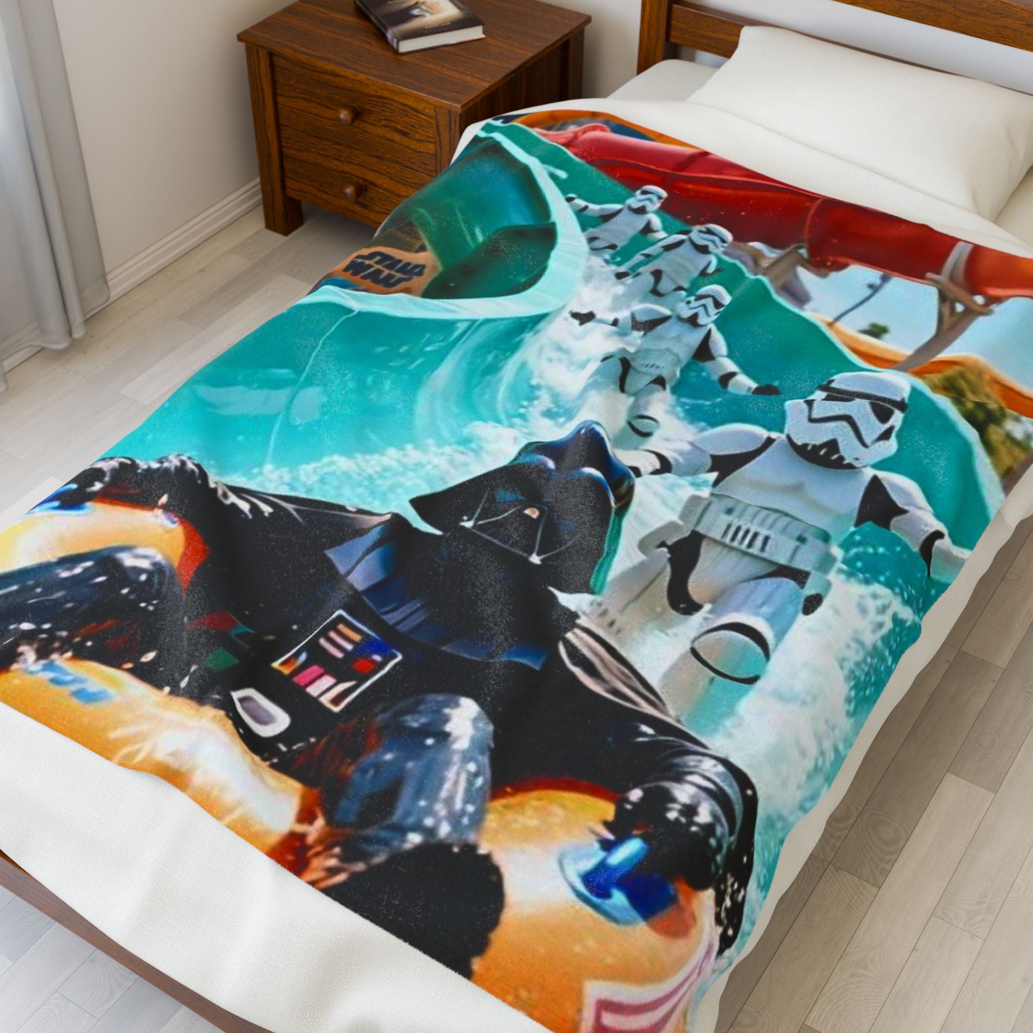 Viringee Stormtrooper Darth Vader Waterpark Velveteen Blanket