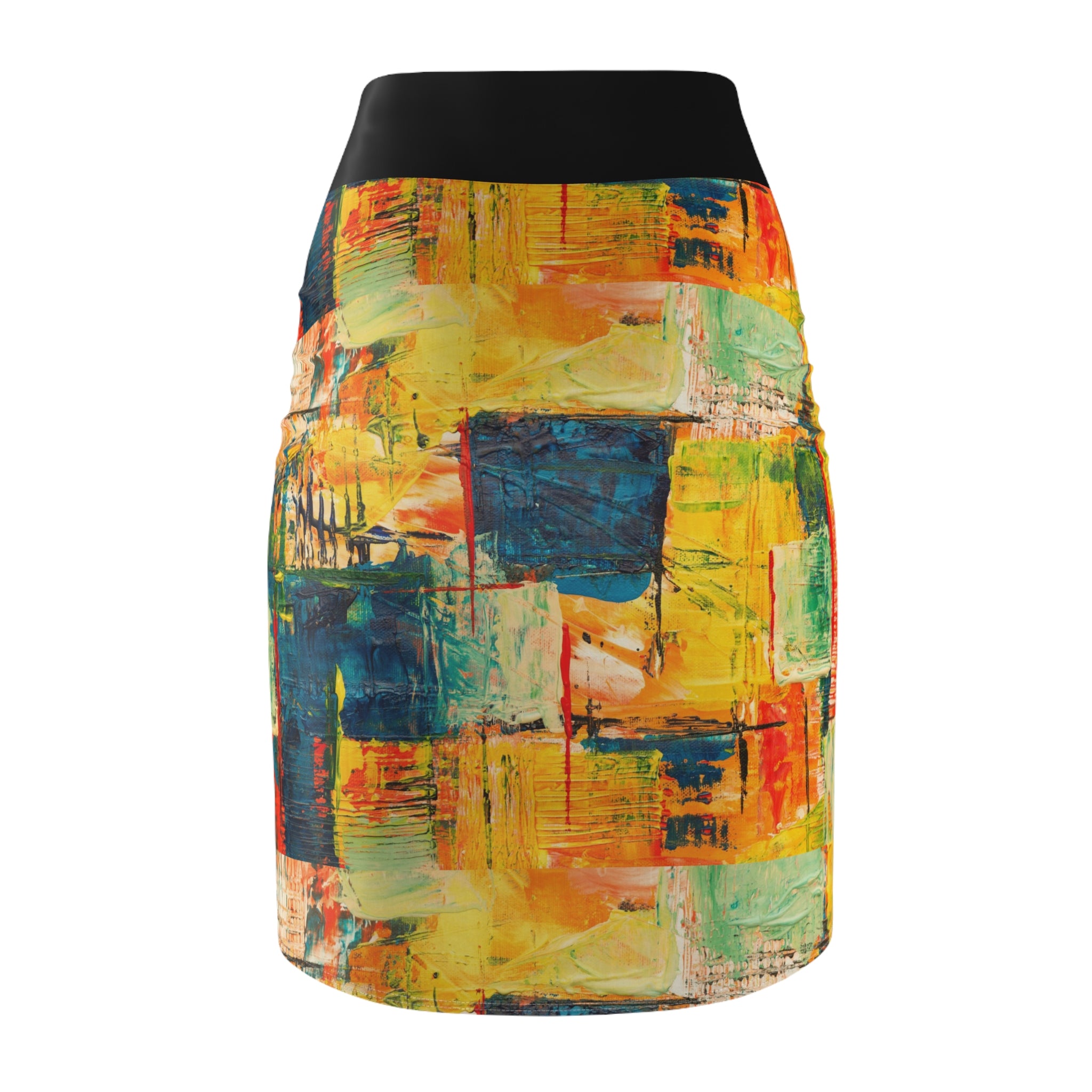 Viringee Women's Abstract Art Pencil Skirt