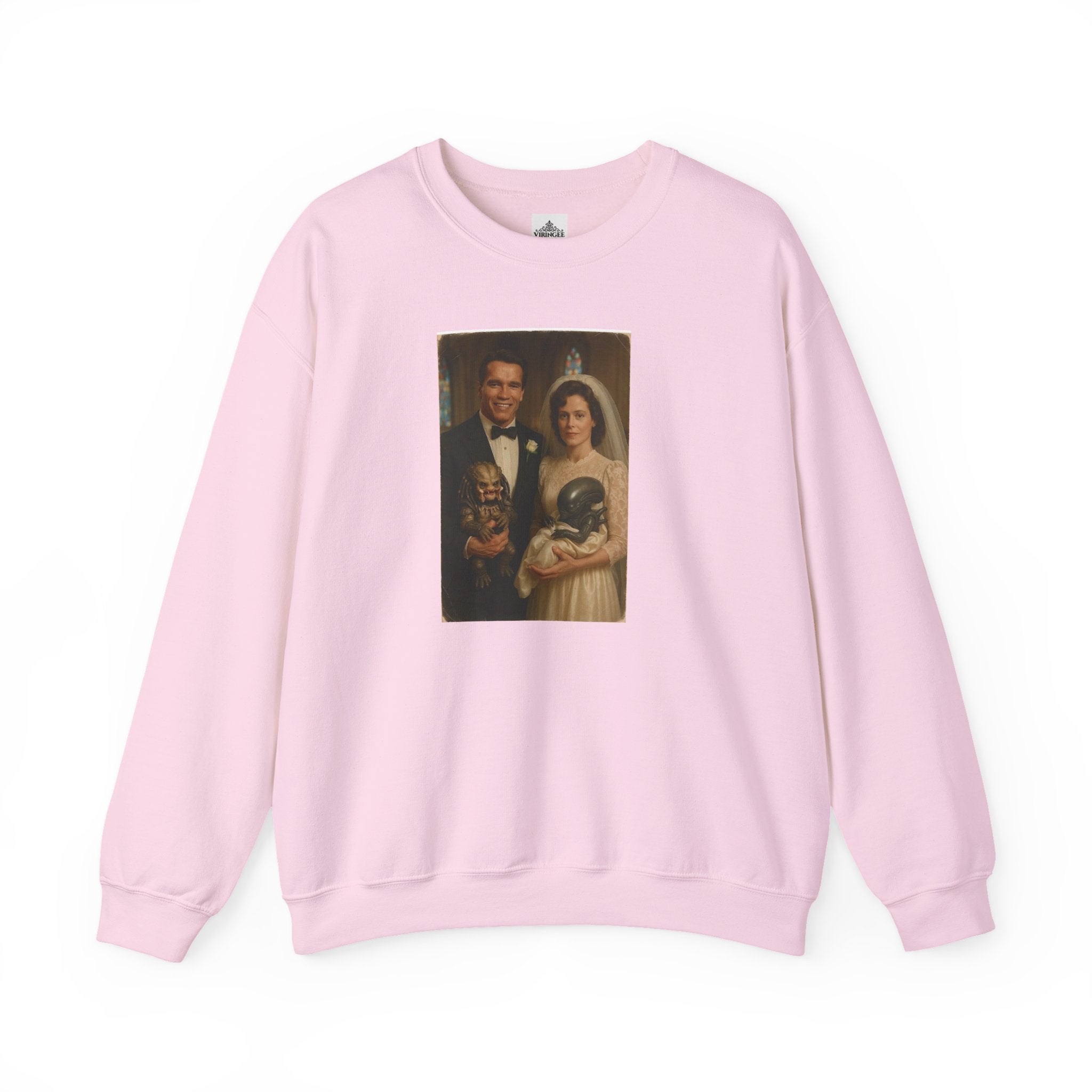 Viringee Vintage Couple Portrait Crewneck Sweatshirt