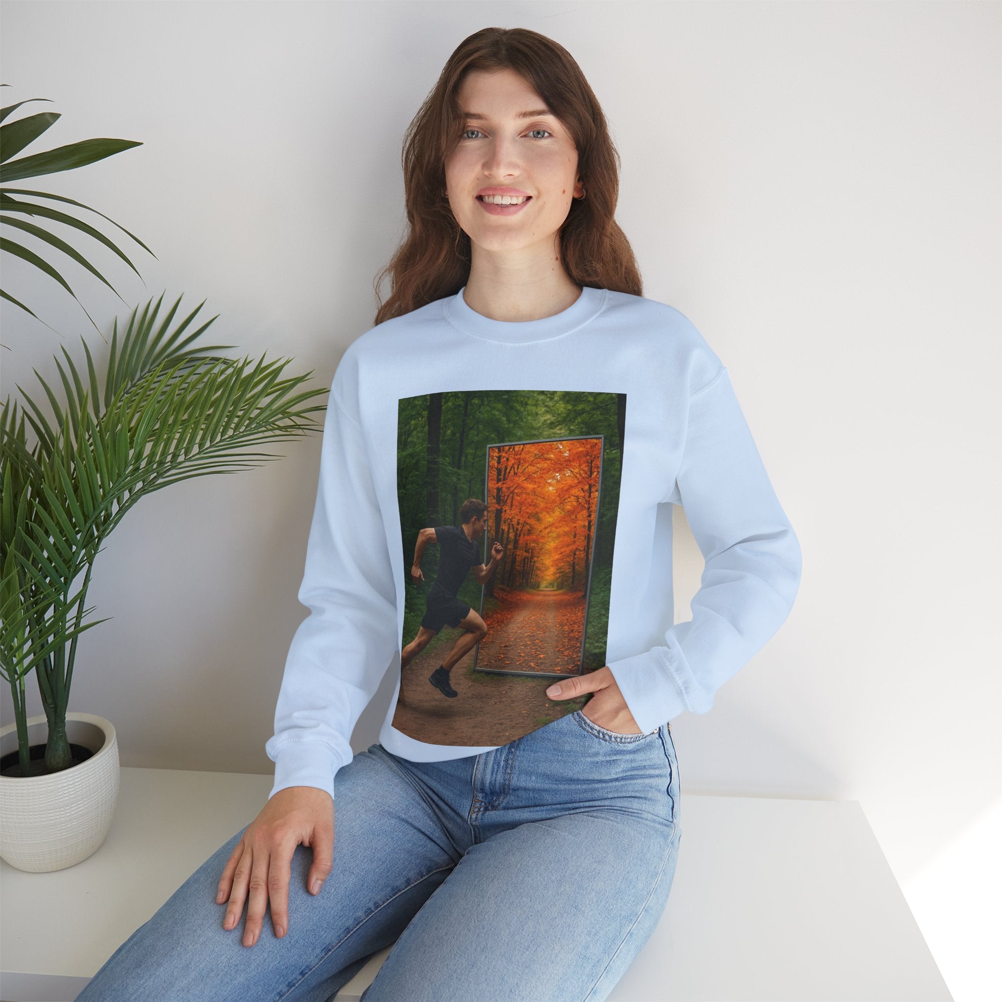 Viringee Fall Door Unisex Heavy Blend™ Crewneck Sweatshirt