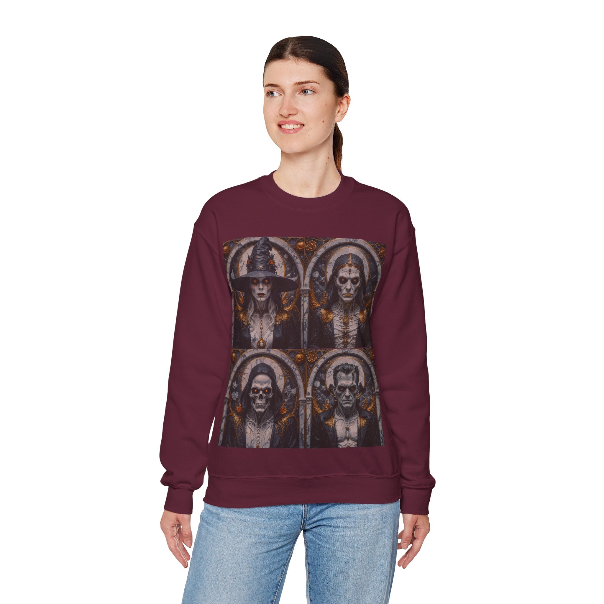 Viringee Gothic Art Halloween Crewneck Sweatshirt