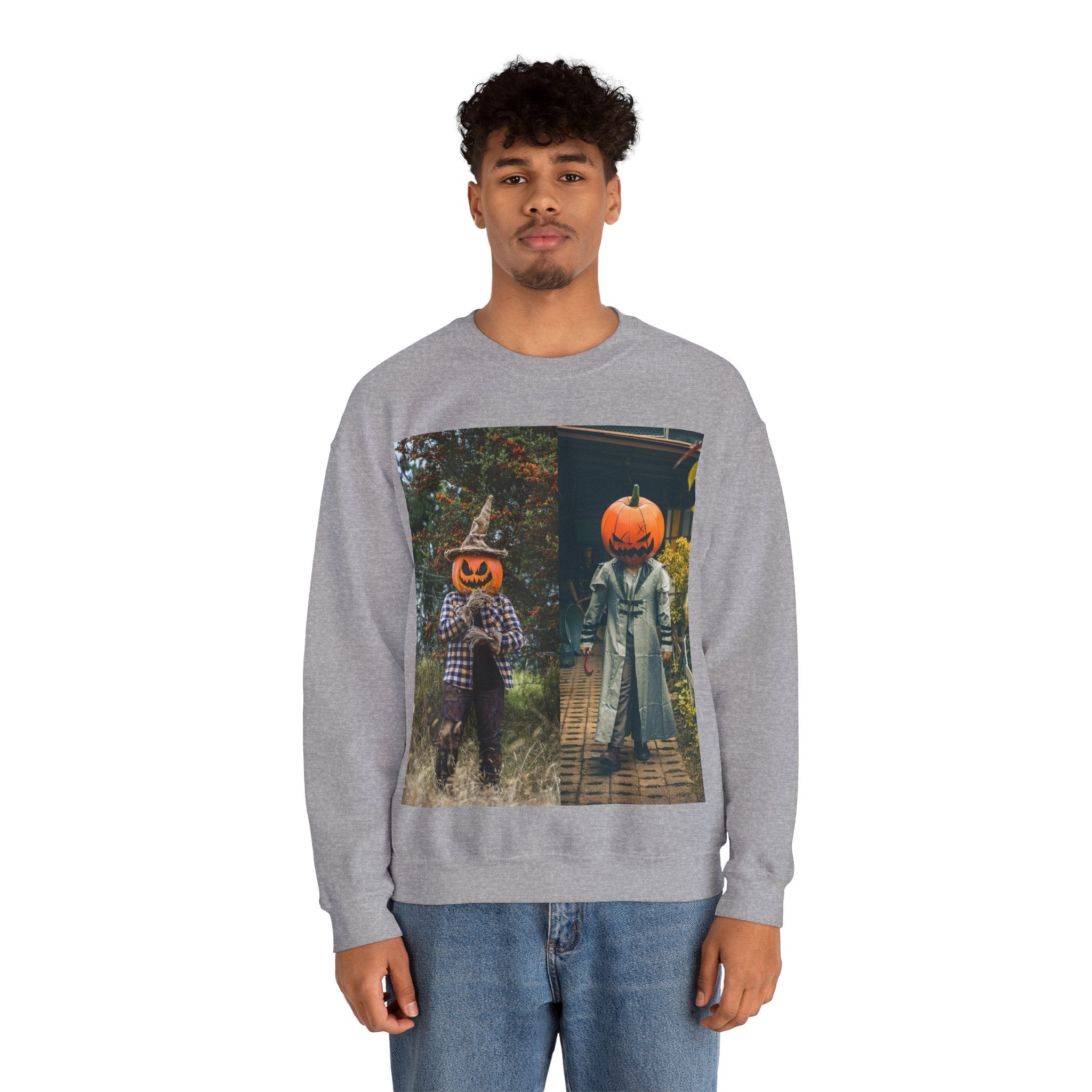Viringee Pumpkin Duo Crewneck Sweatshirt