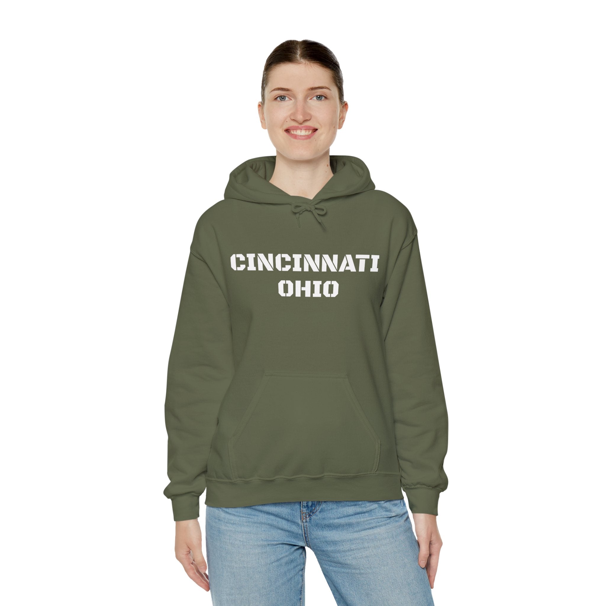Viringee Cincinnati streetwear hoodie in classic fit with kangaroo pocket