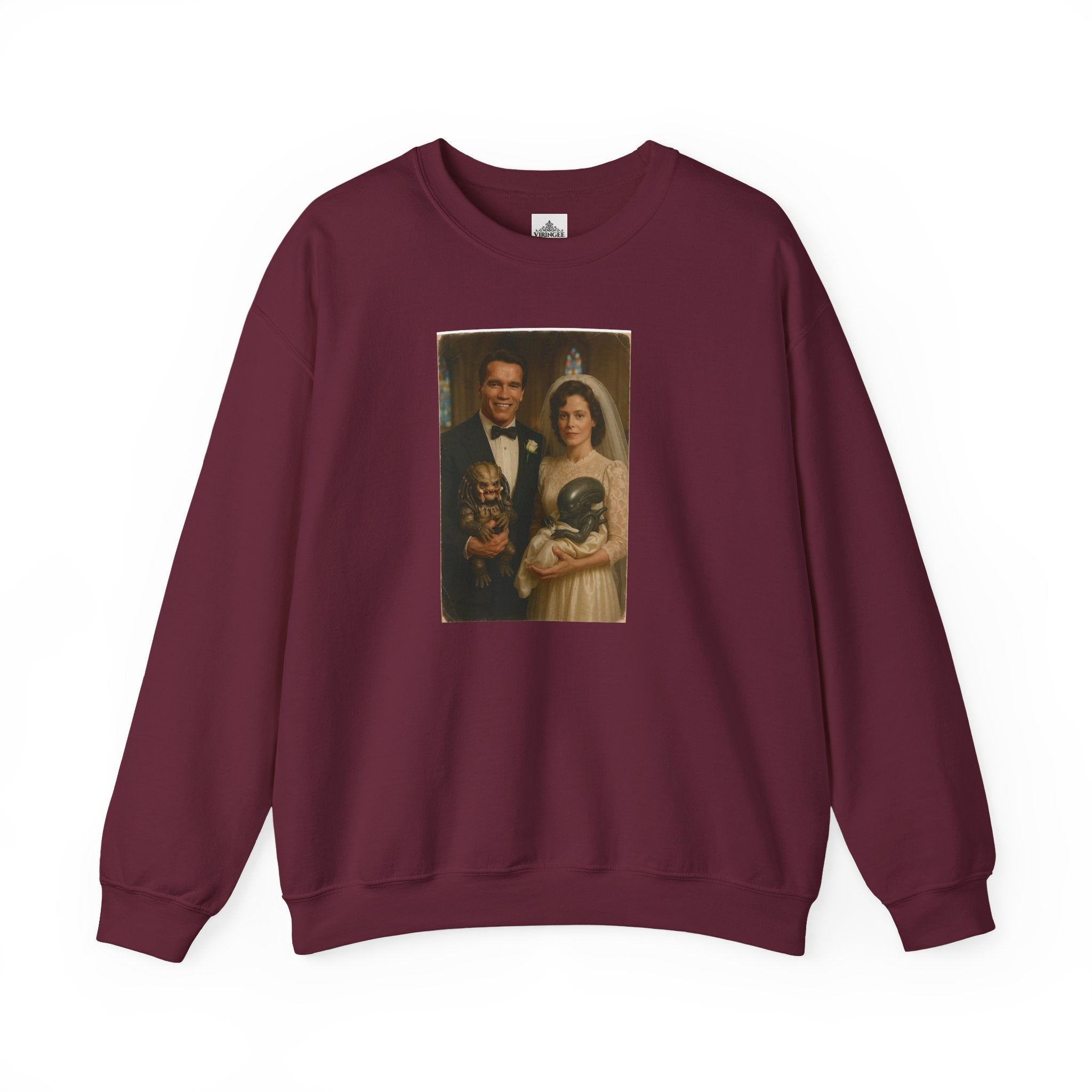 Viringee Vintage Couple Portrait Crewneck Sweatshirt