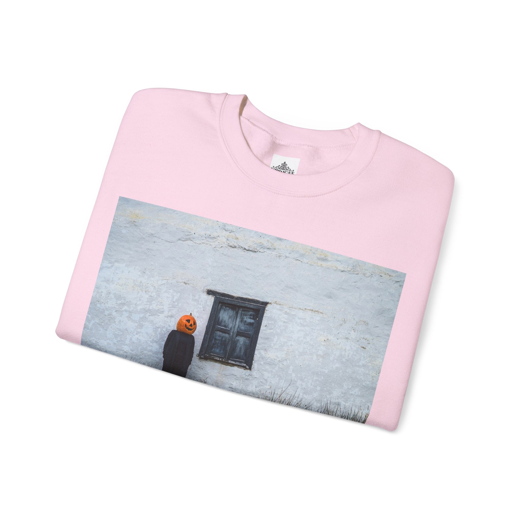 Viringee Pumpkin-Head Unisex Crewneck Sweatshirt