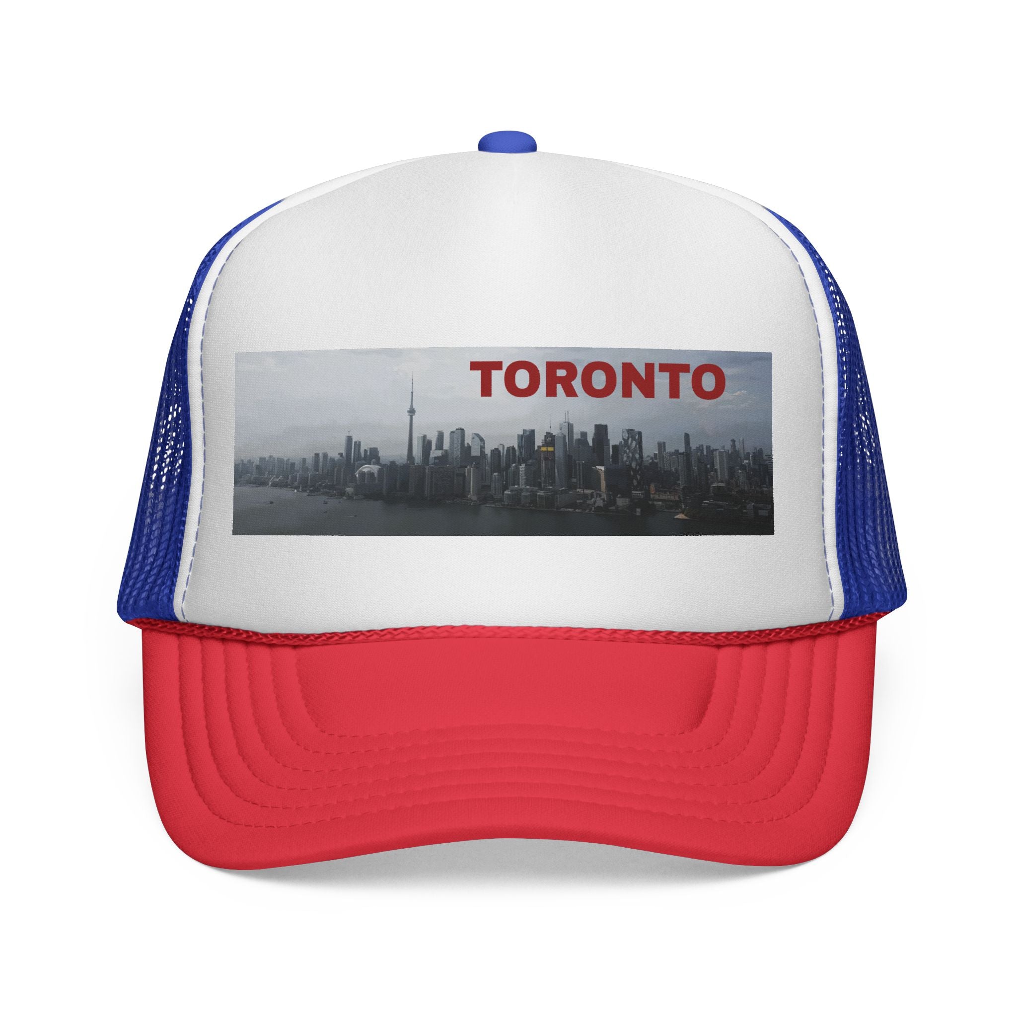 Toronto trucker cap featuring city skyline design