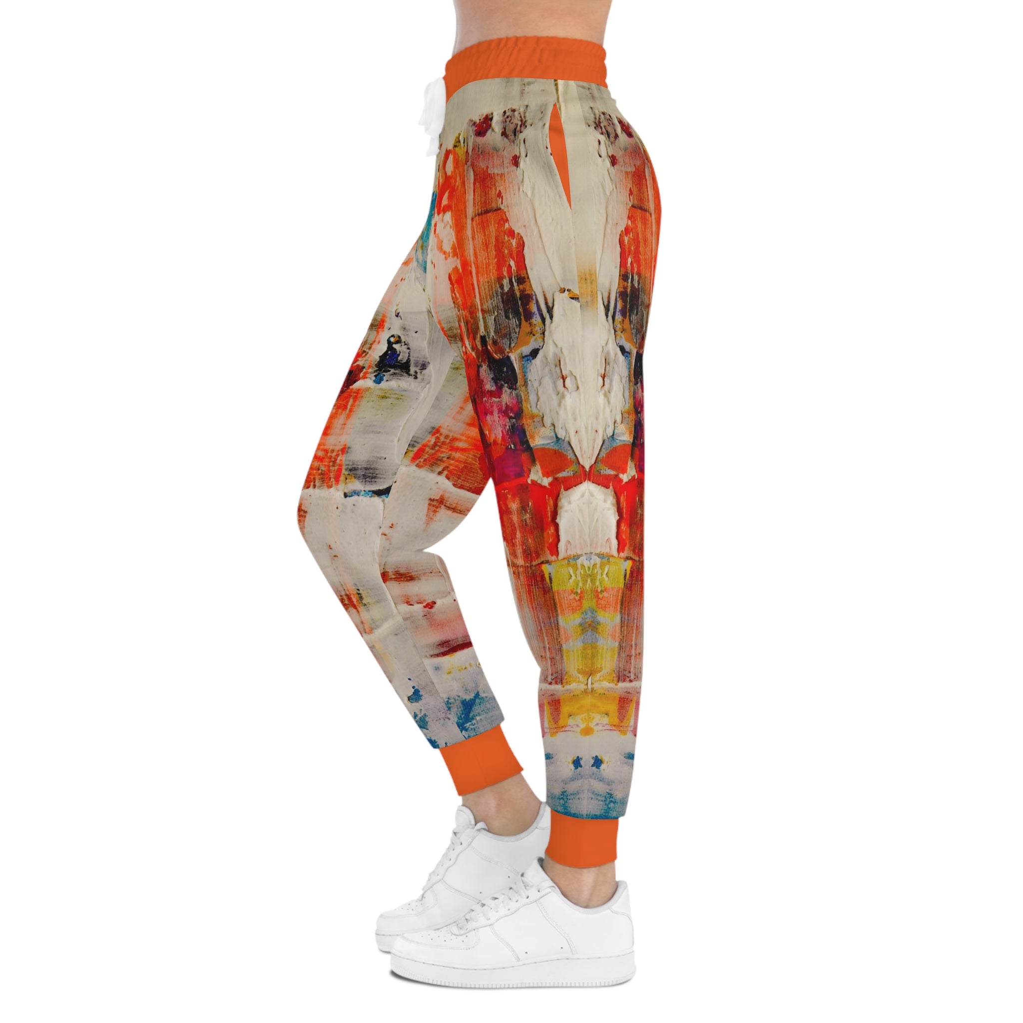 Viringee Cool Orange Men Athletic Joggers