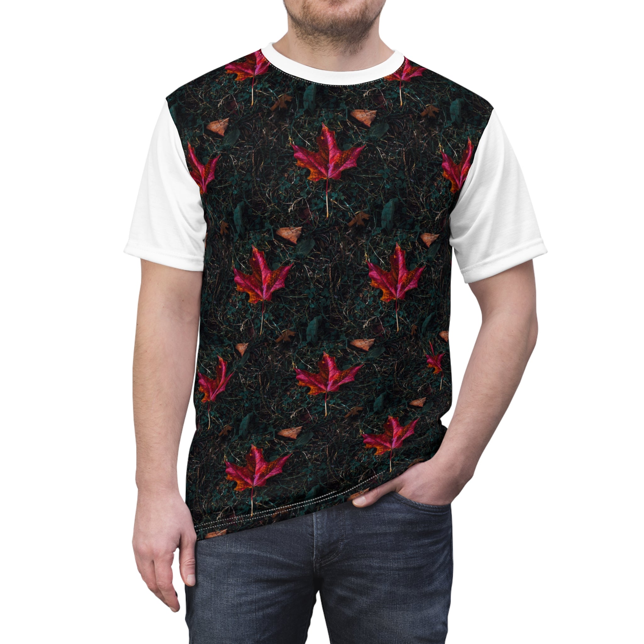 Viringee Colorful Maple Leaf Botanical Unisex T Shirt