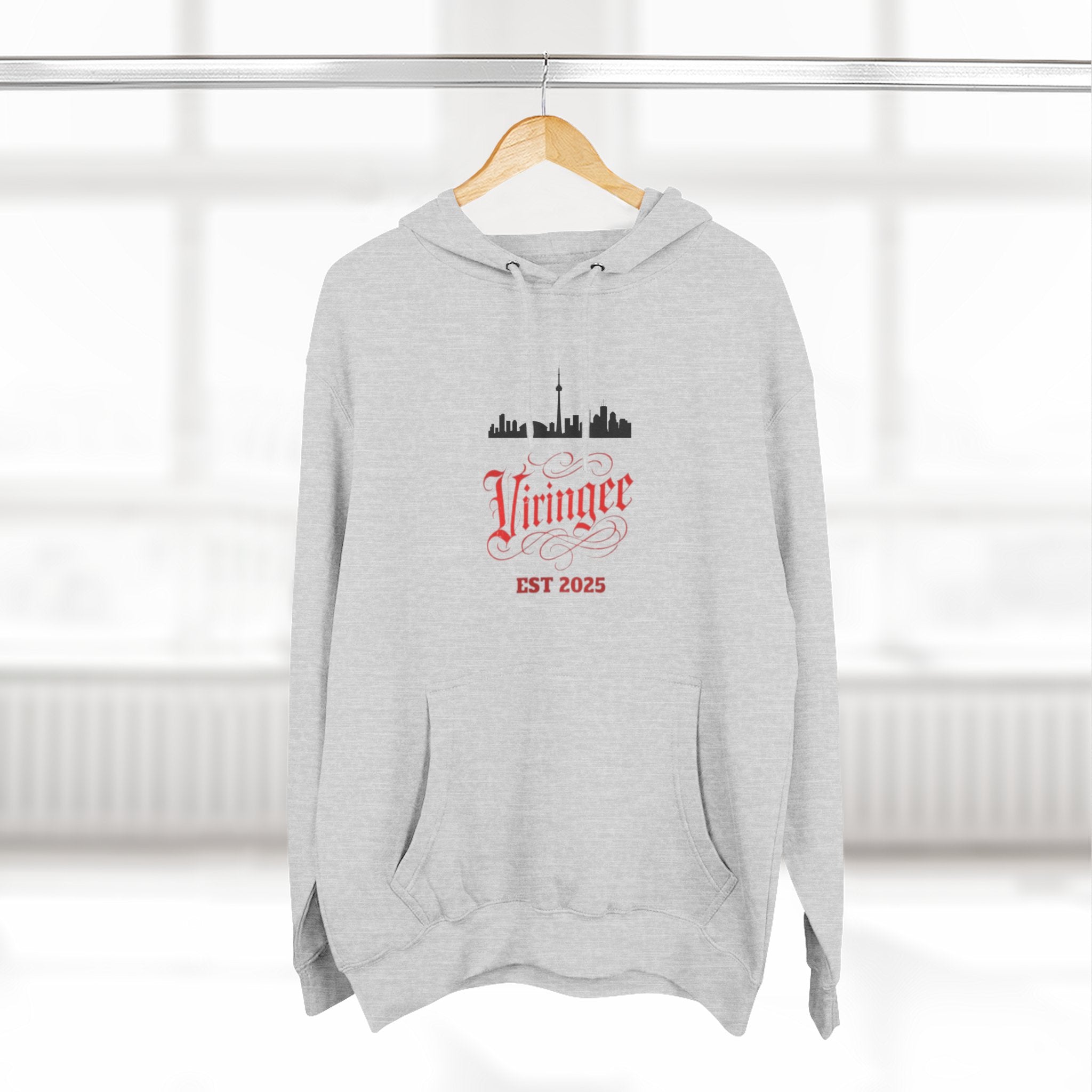 Viringee Toronto Skyline Graphic Fleece Hoodie