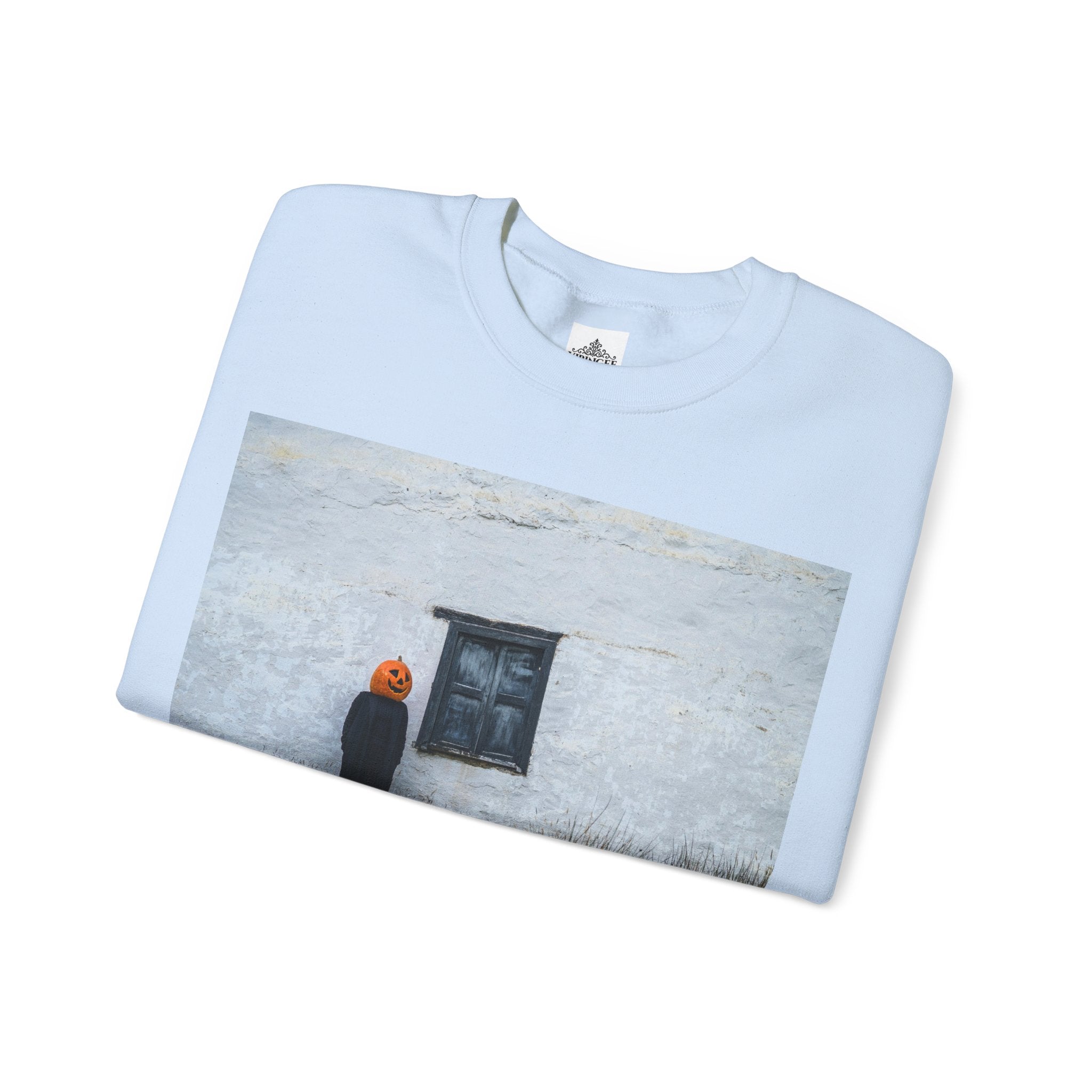 Viringee Pumpkin-Head Unisex Crewneck Sweatshirt