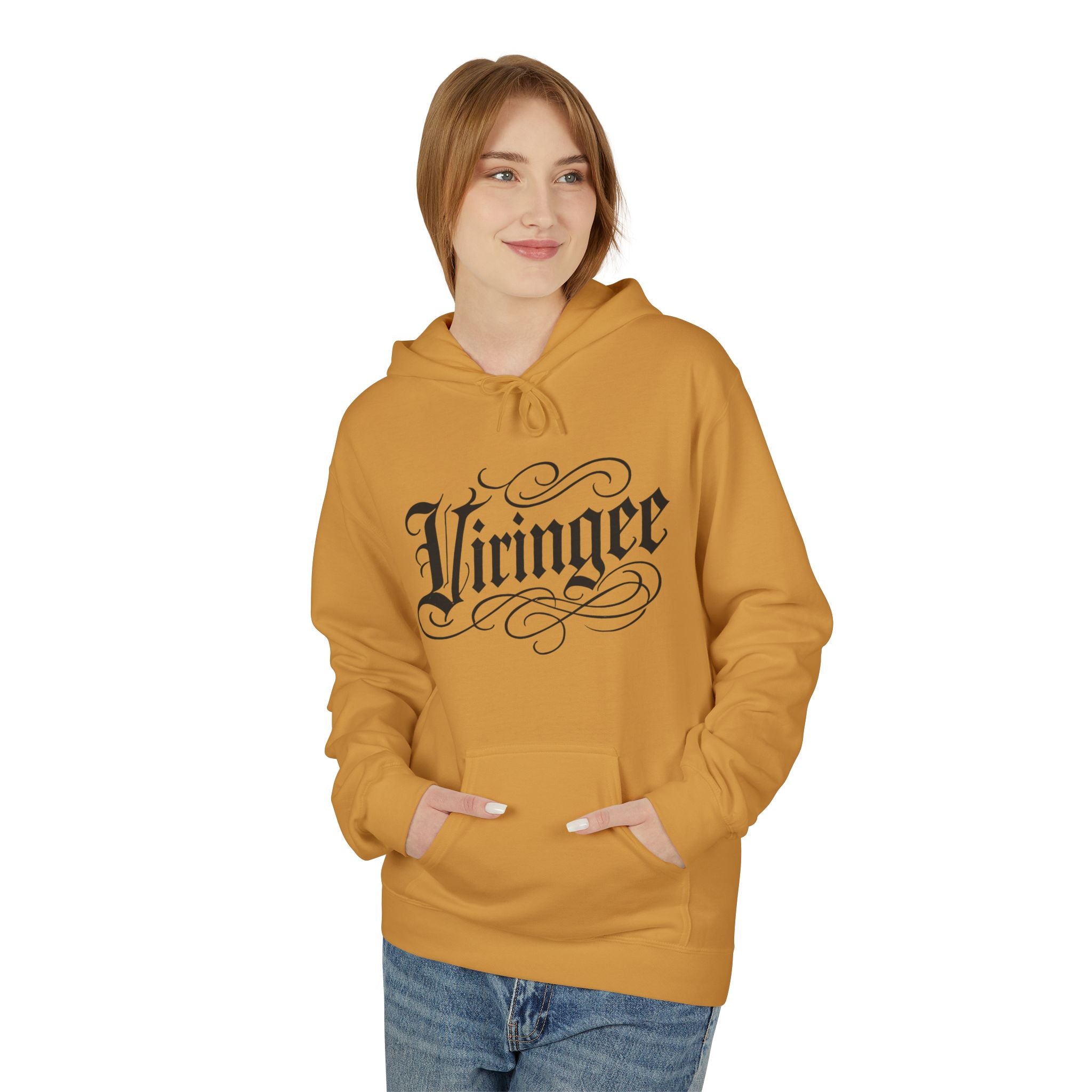 Viringee Thinking Pup Script Hoodie