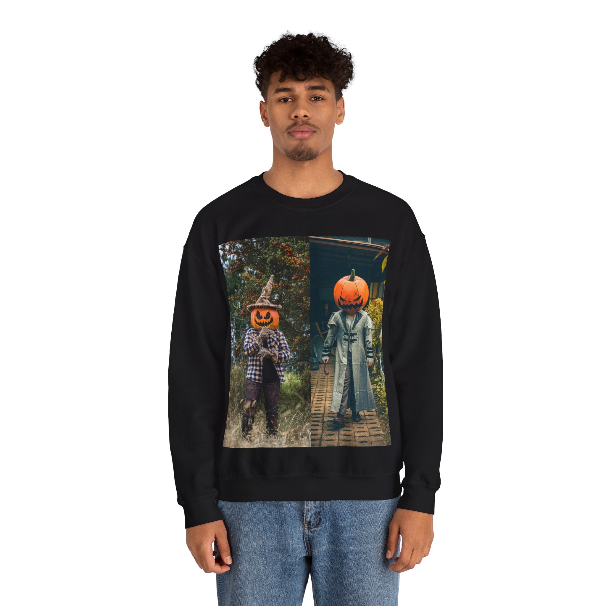 Viringee Pumpkin Duo Crewneck Sweatshirt