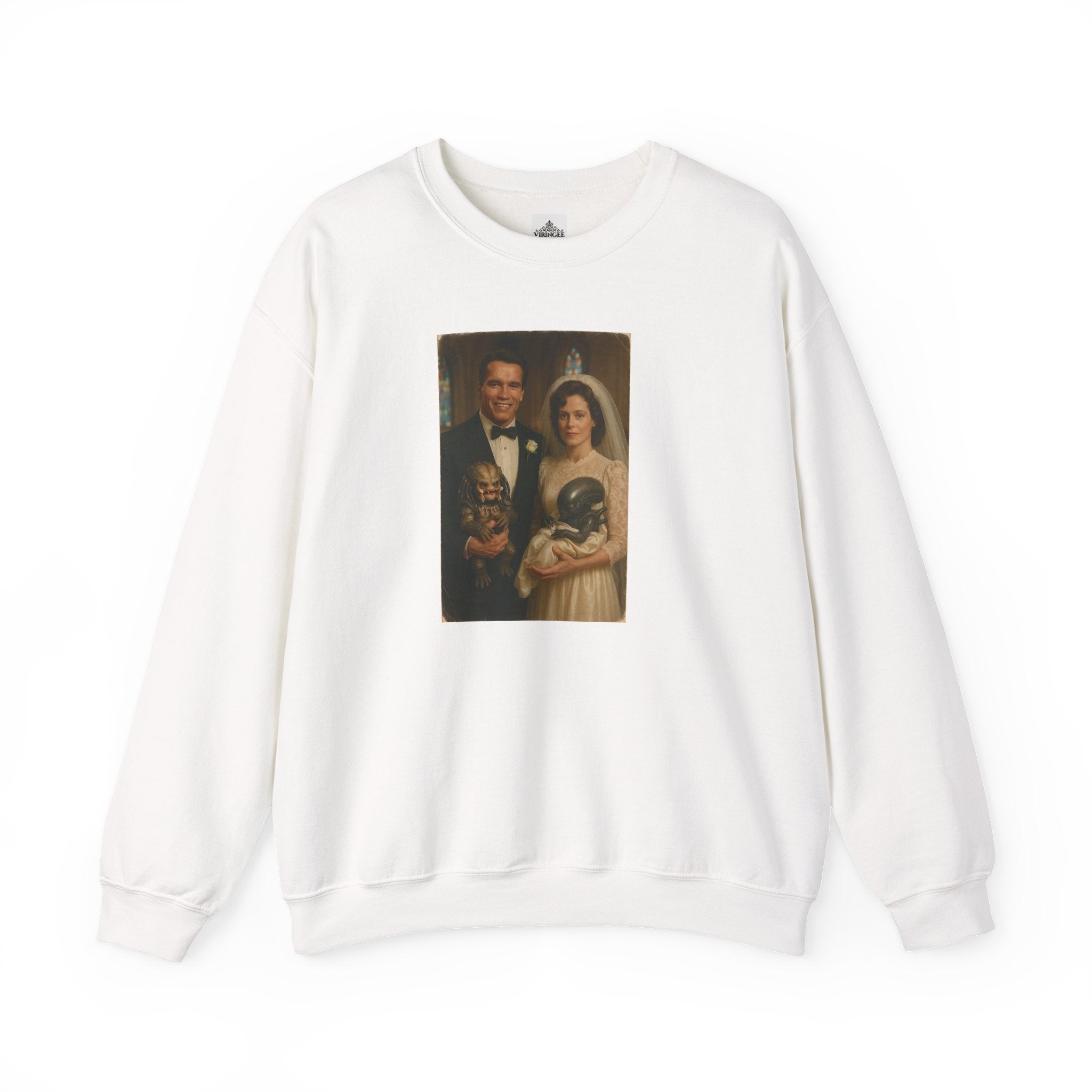Viringee Vintage Couple Portrait Crewneck Sweatshirt