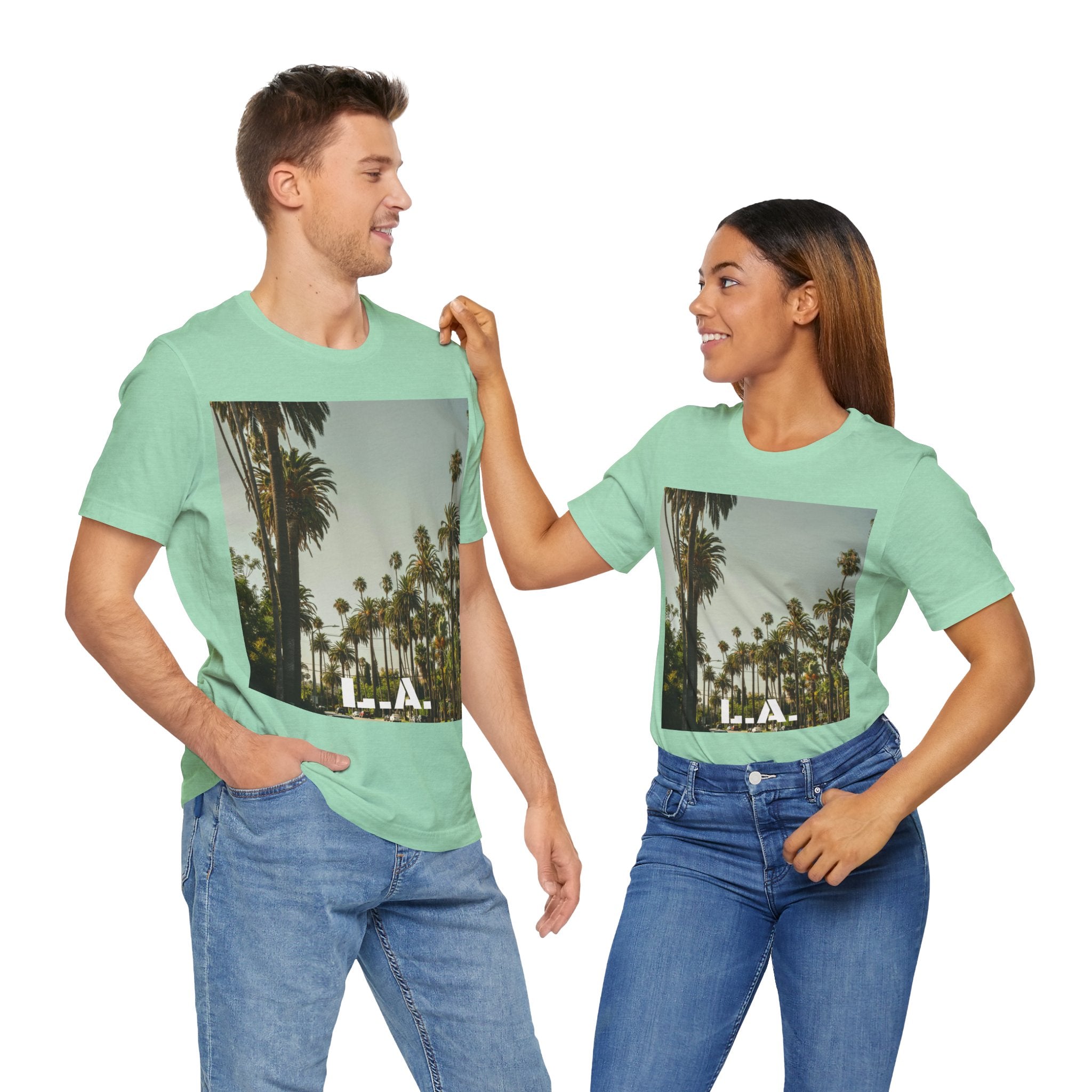 Viringee LA Palm Unisex Trees Graphic T-shirt