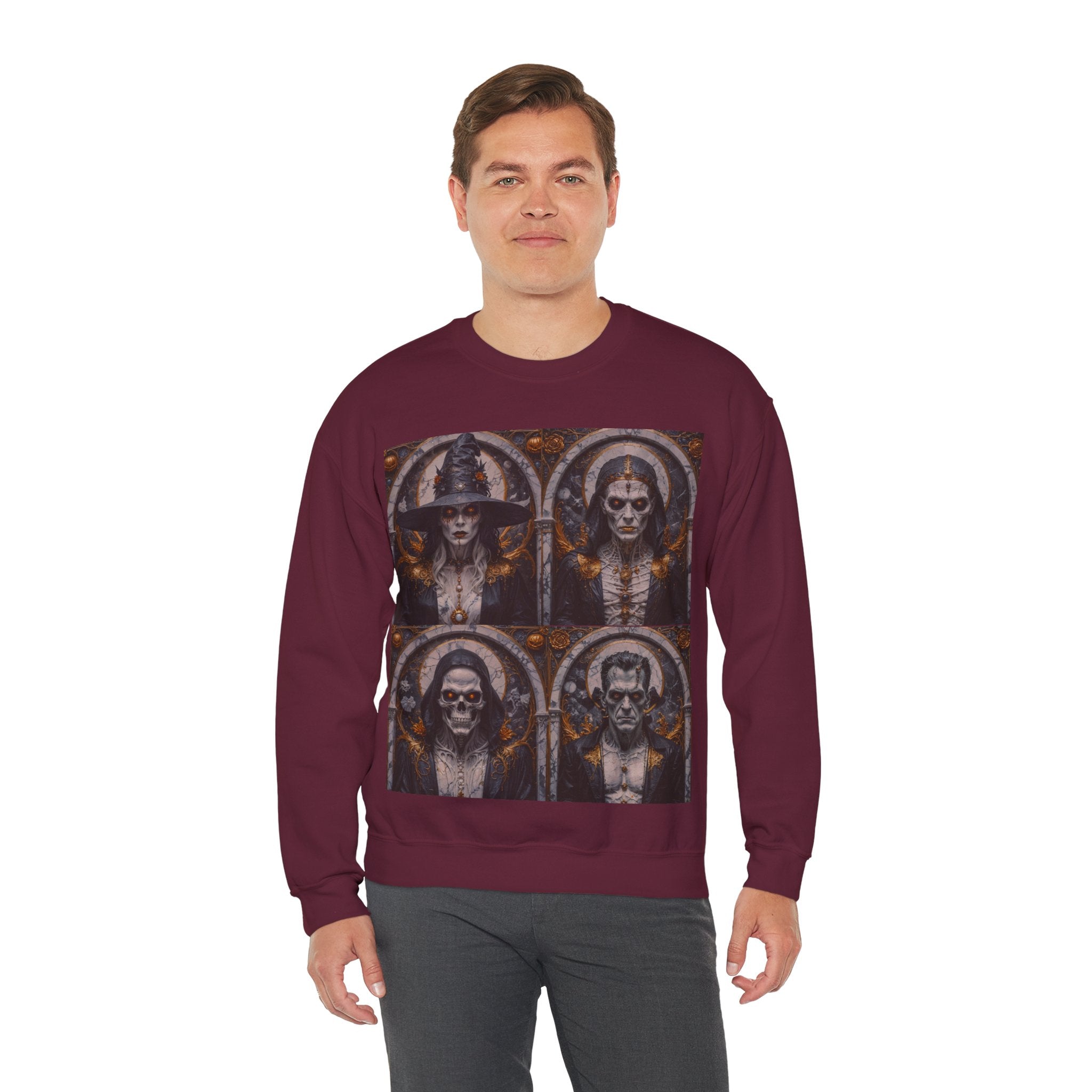 Viringee Gothic Art Halloween Crewneck Sweatshirt