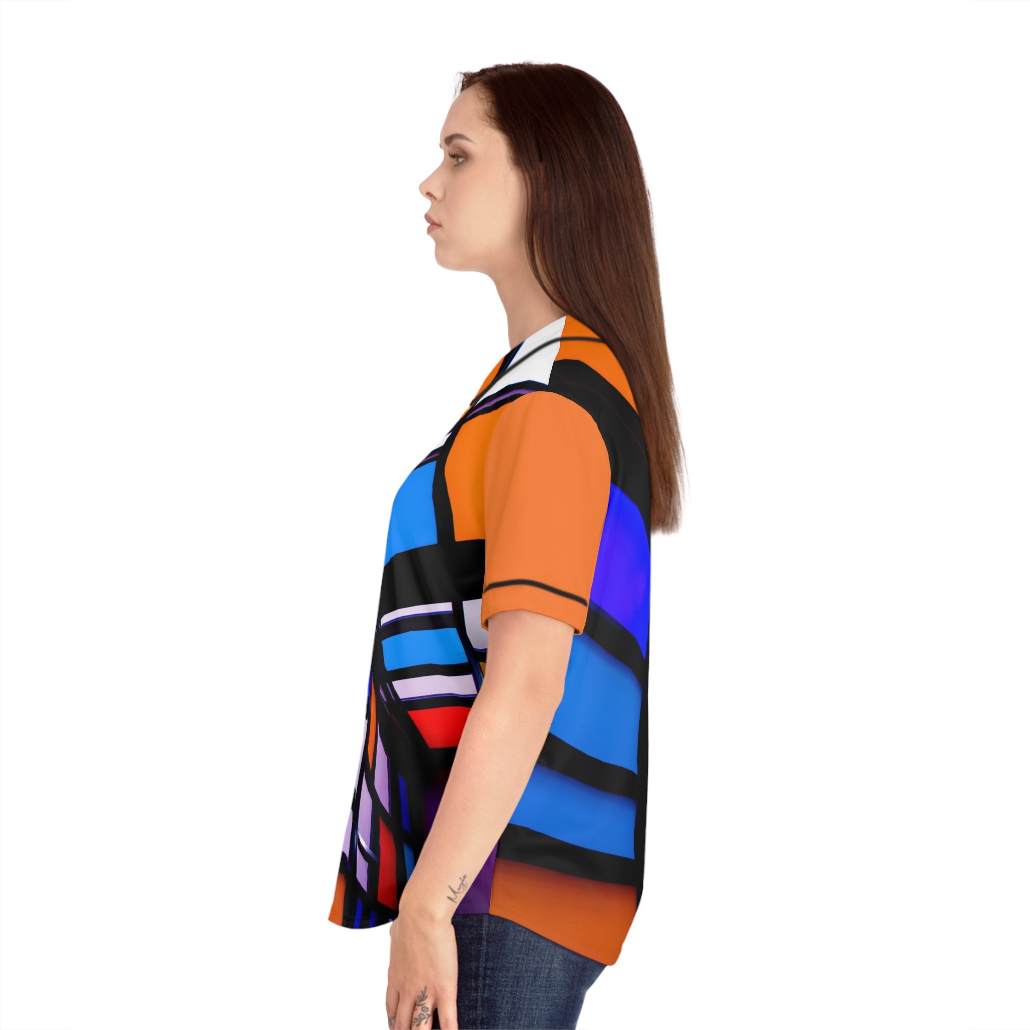 Viringee Women's Blue Mosaic Shirt
