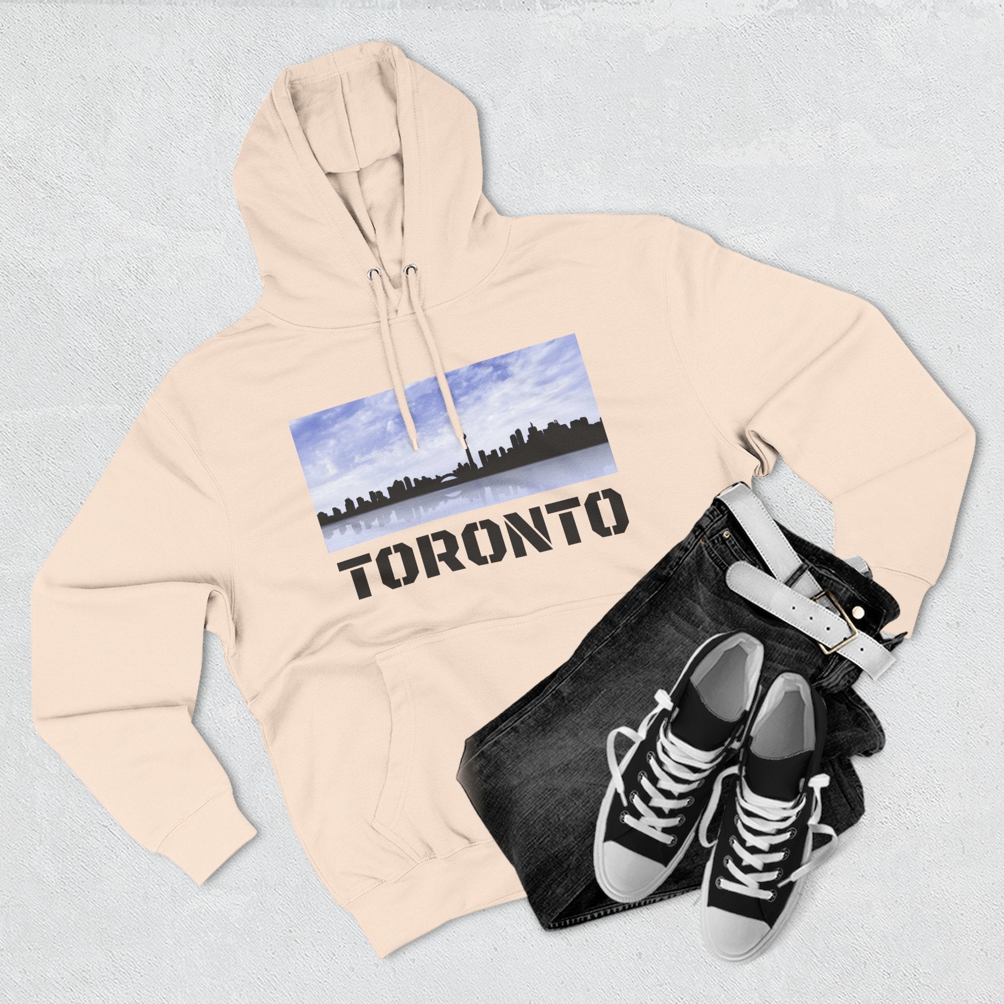 Viringee Toronto Skyline Fleece Hoodie