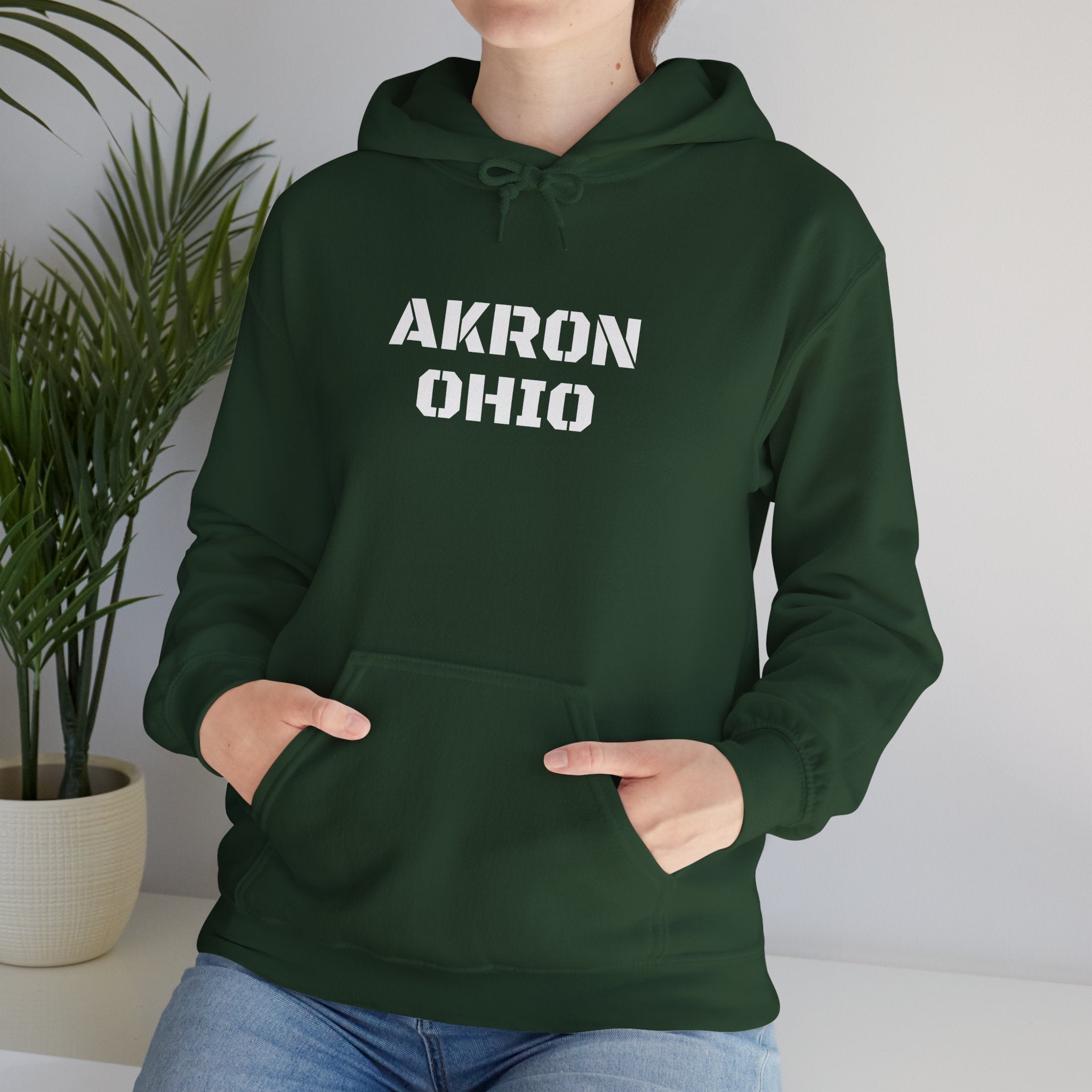 Viringee Akron Ohio Unisex Heavy Blend Hooded Sweatshirt