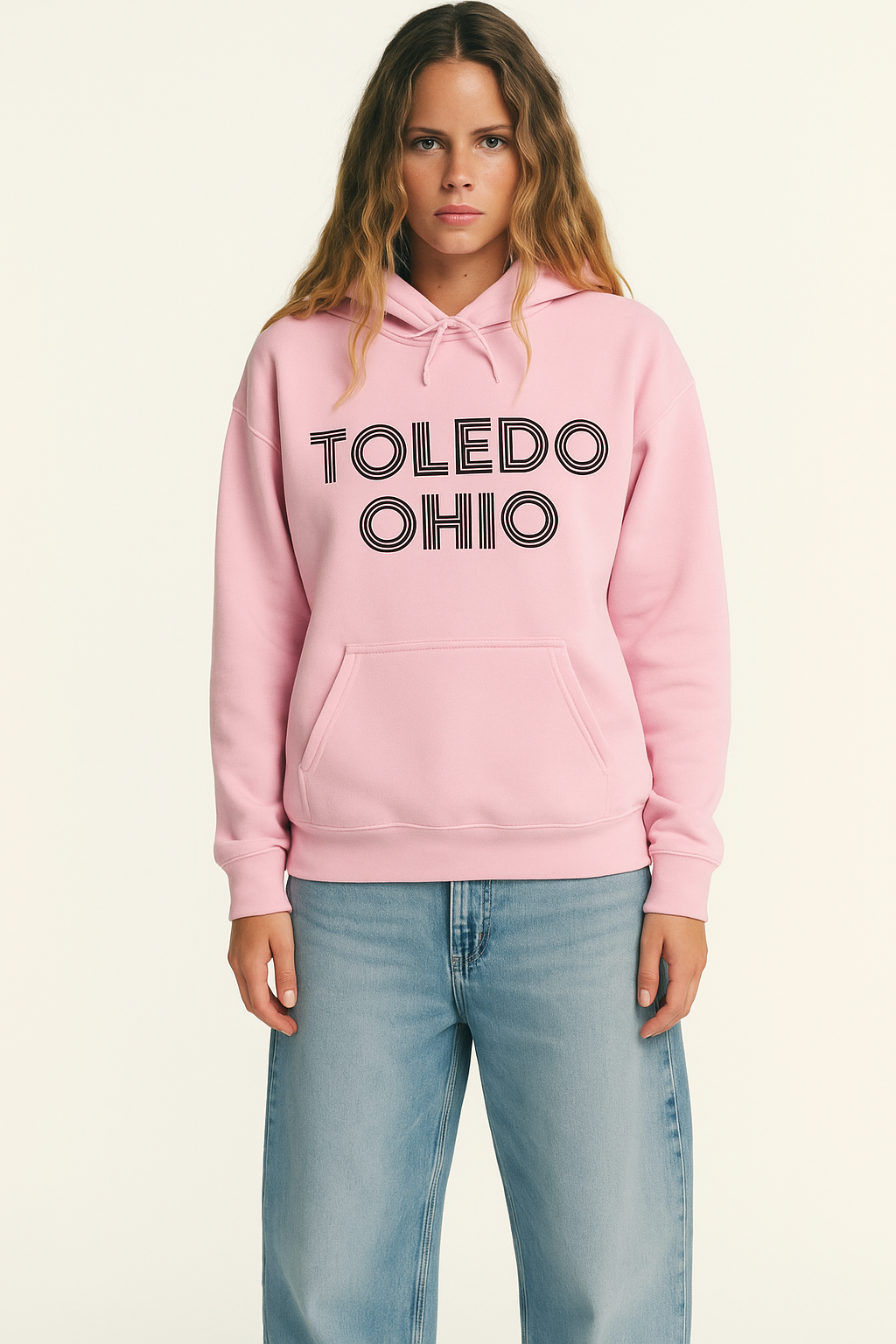 Viringee Toledo Ohio hoodie in classic fit with kangaroo pocket and drawstring hood
