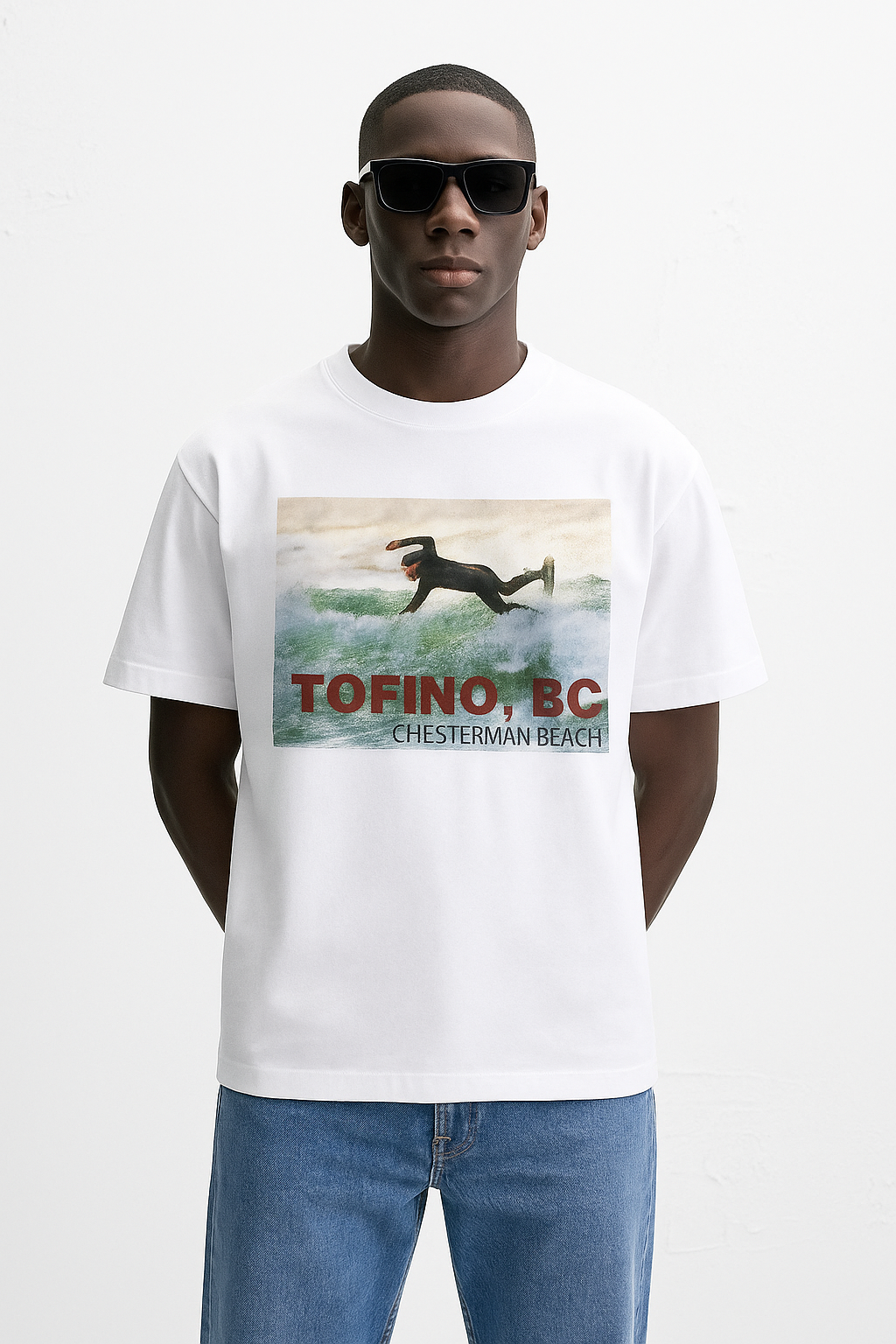 Viringee Tofino Chesterman Beach Surfing Graphic Tee