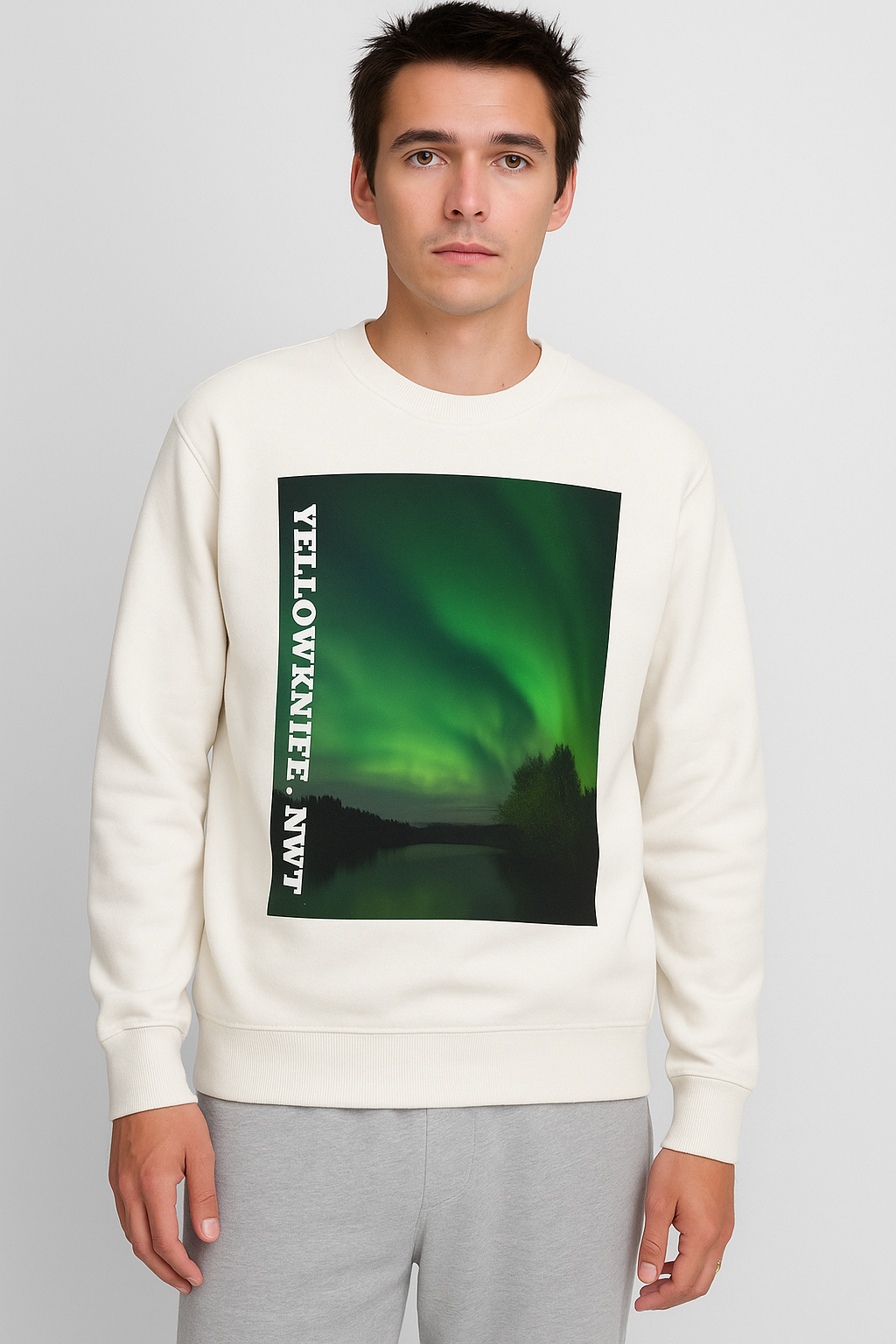 Viringee Yellowknife, NWT Lights Crewneck Sweatshirt