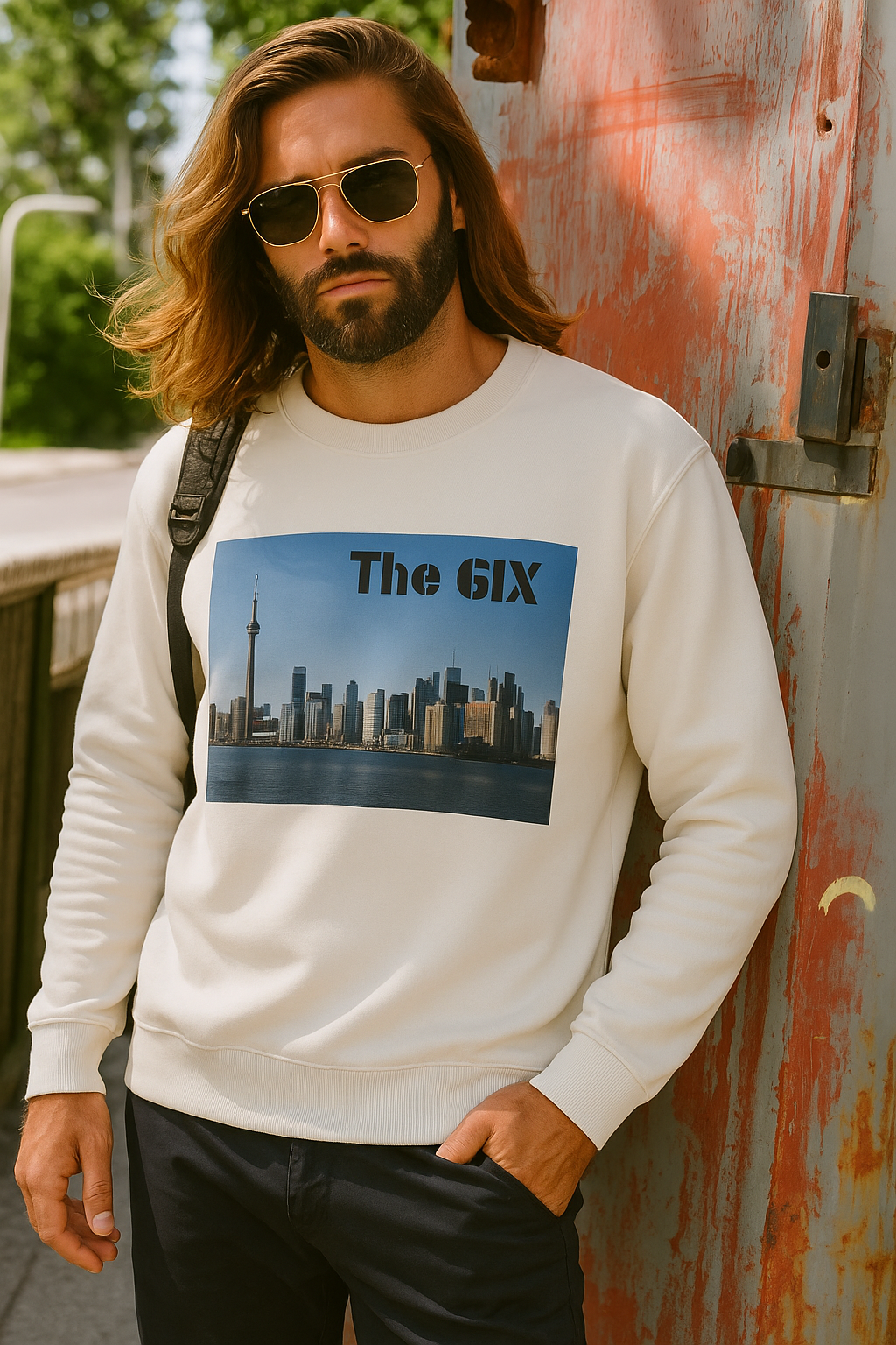 Viringee Toronto Skyline Unisex Crewneck Sweatshirt