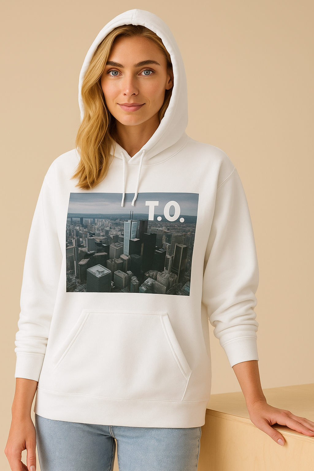 Viringee Toronto T.O. Urban Skyline Unisex Hoodie