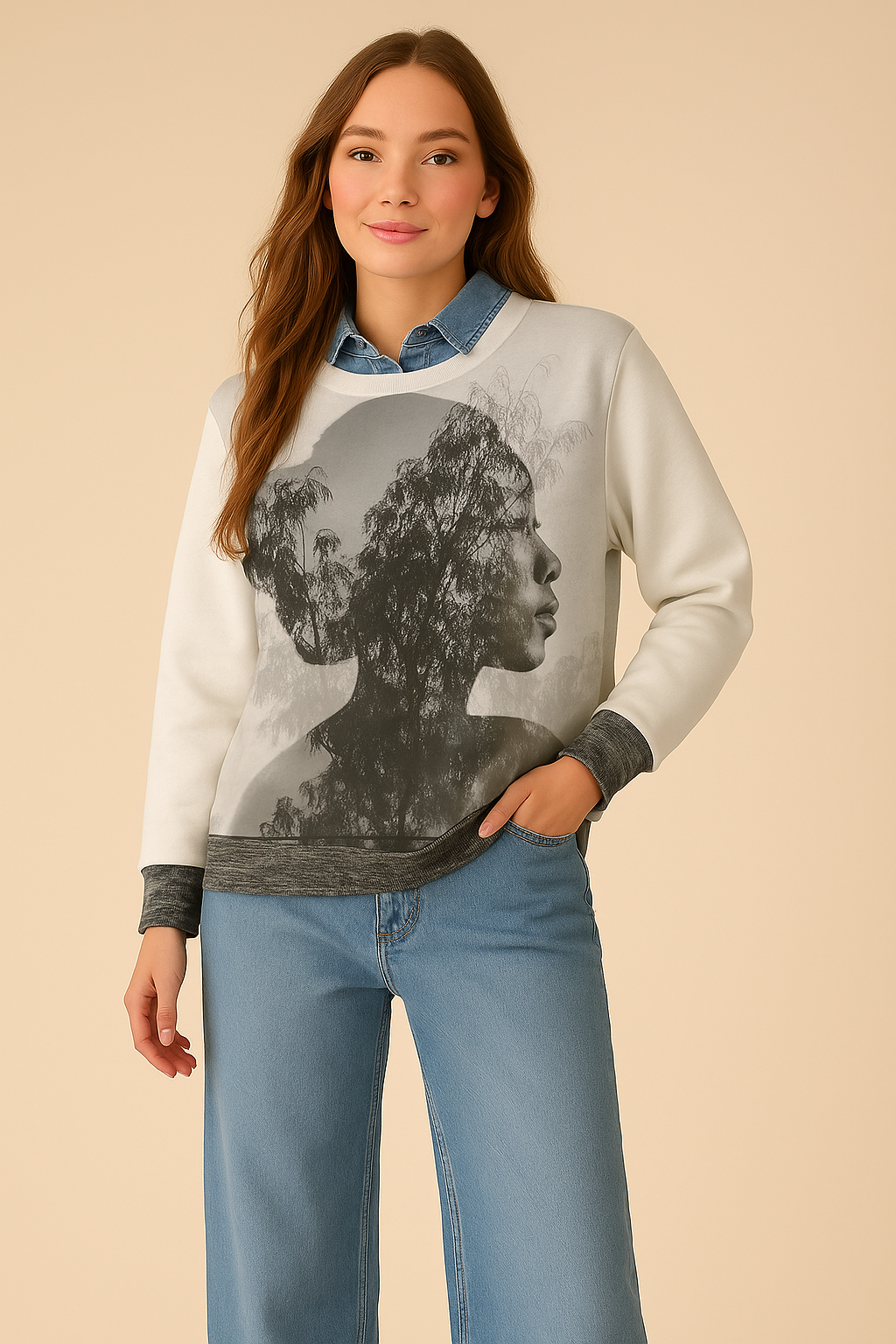 Viringee Monochrome Silhouette Unisex Sweatshirt