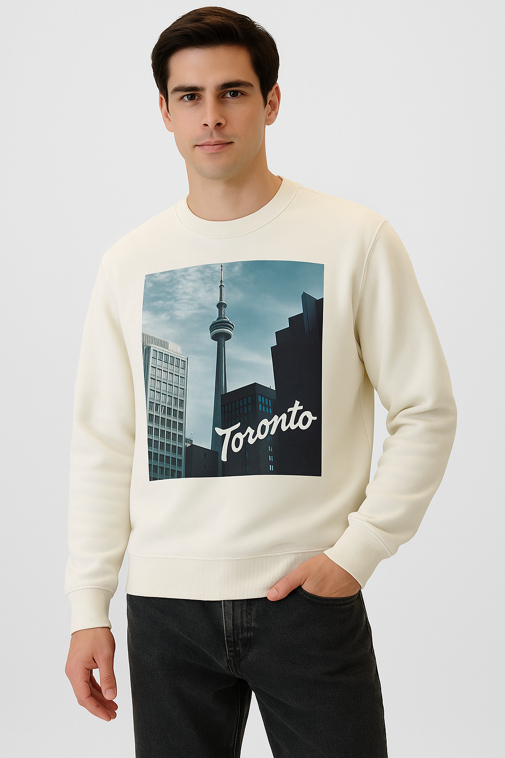Viringee Toronto CN Tower Unisex Crewneck Sweatshirt