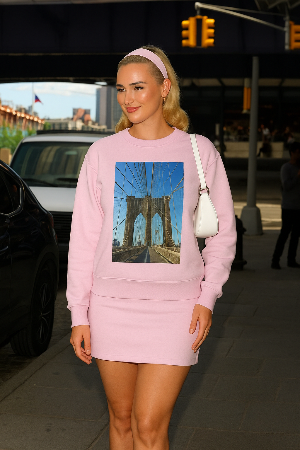 Viringee Brooklyn Bridge Crewneck Sweatshirt