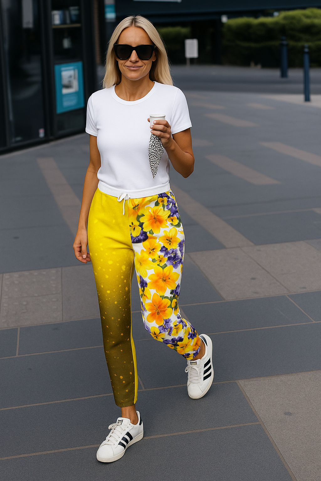 Viringee Women's Floral Sparkle Leggings