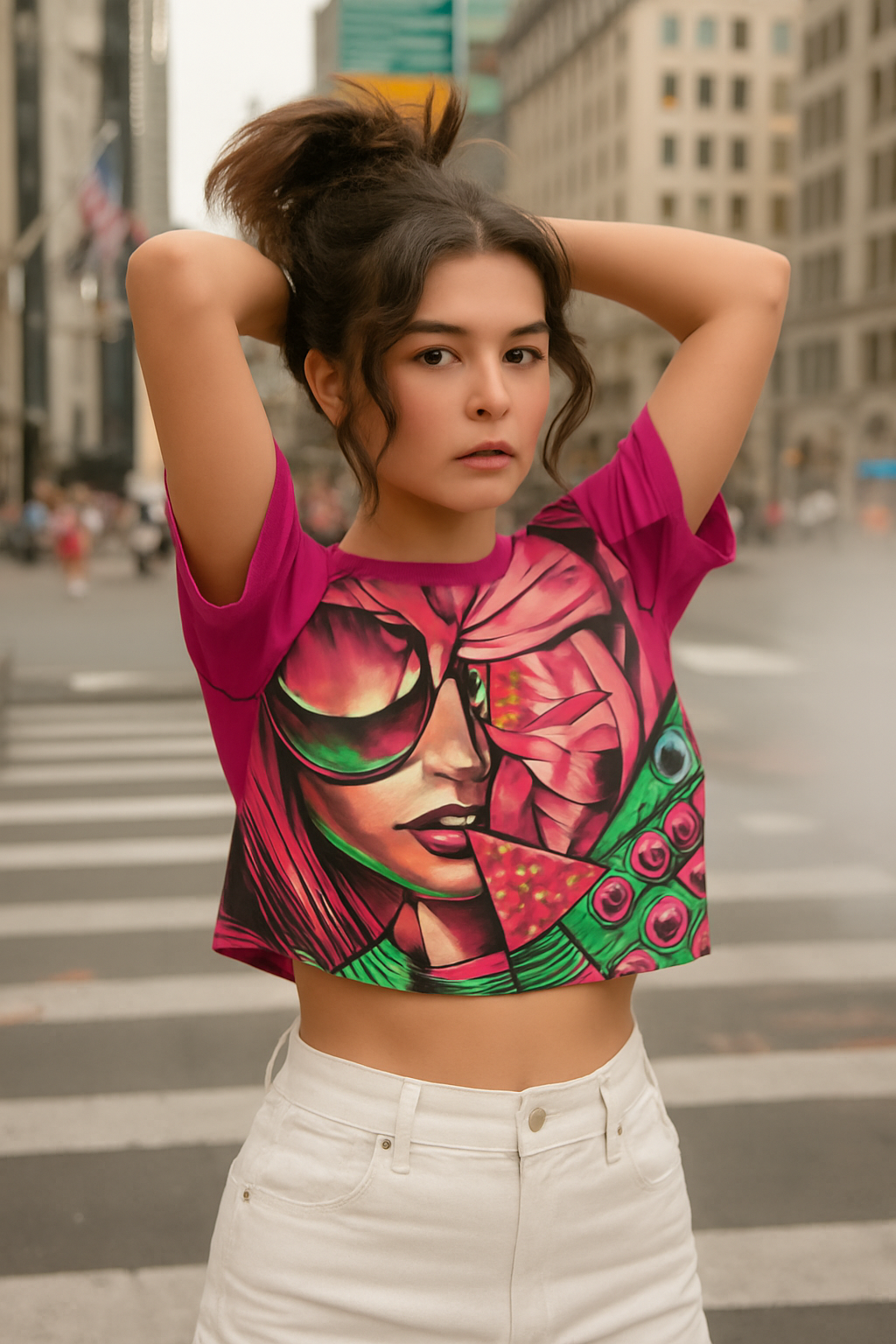 Viringee Women's Sunglasses Digicon Crop Tee