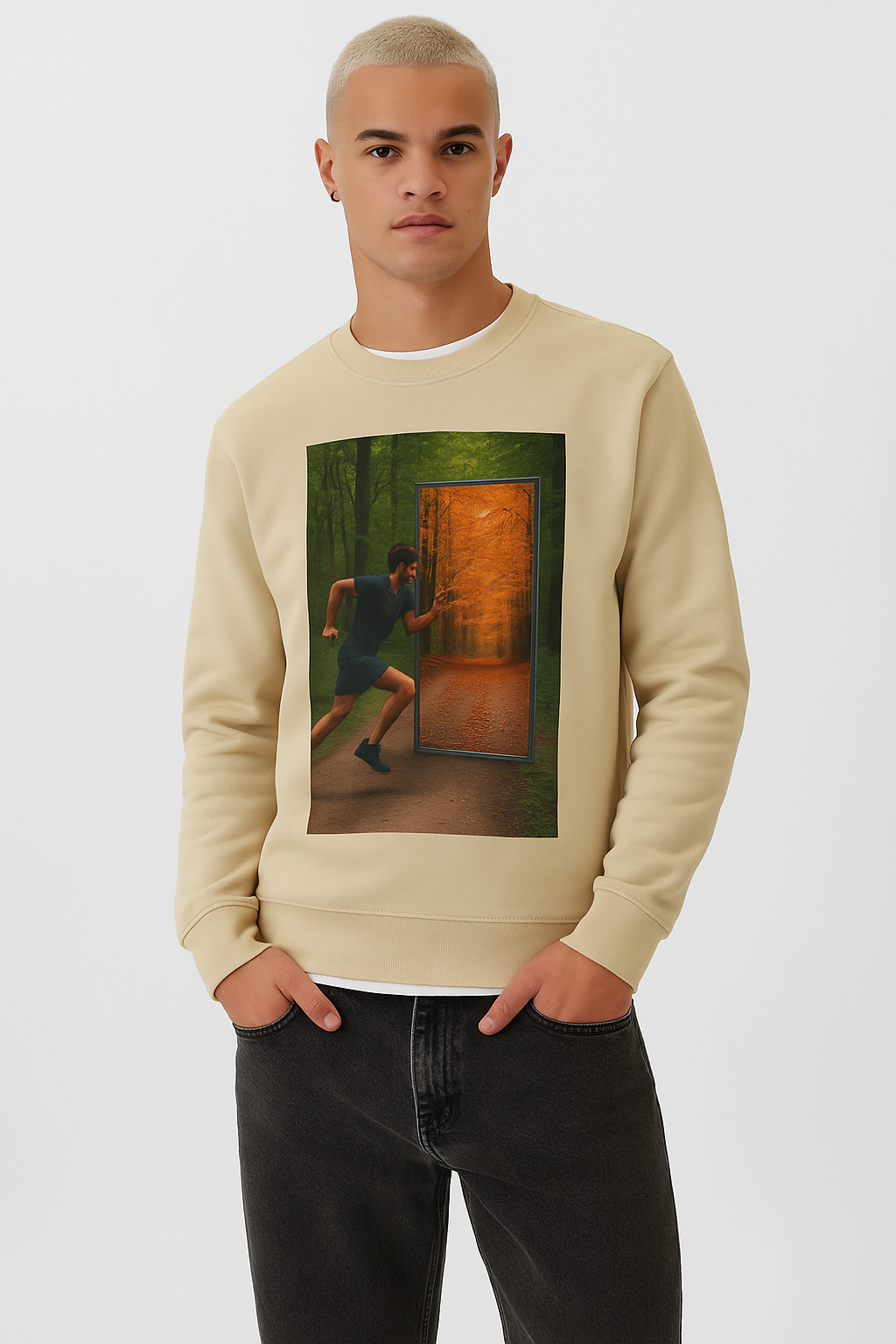 Viringee Fall Door Unisex Heavy Blend™ Crewneck Sweatshirt