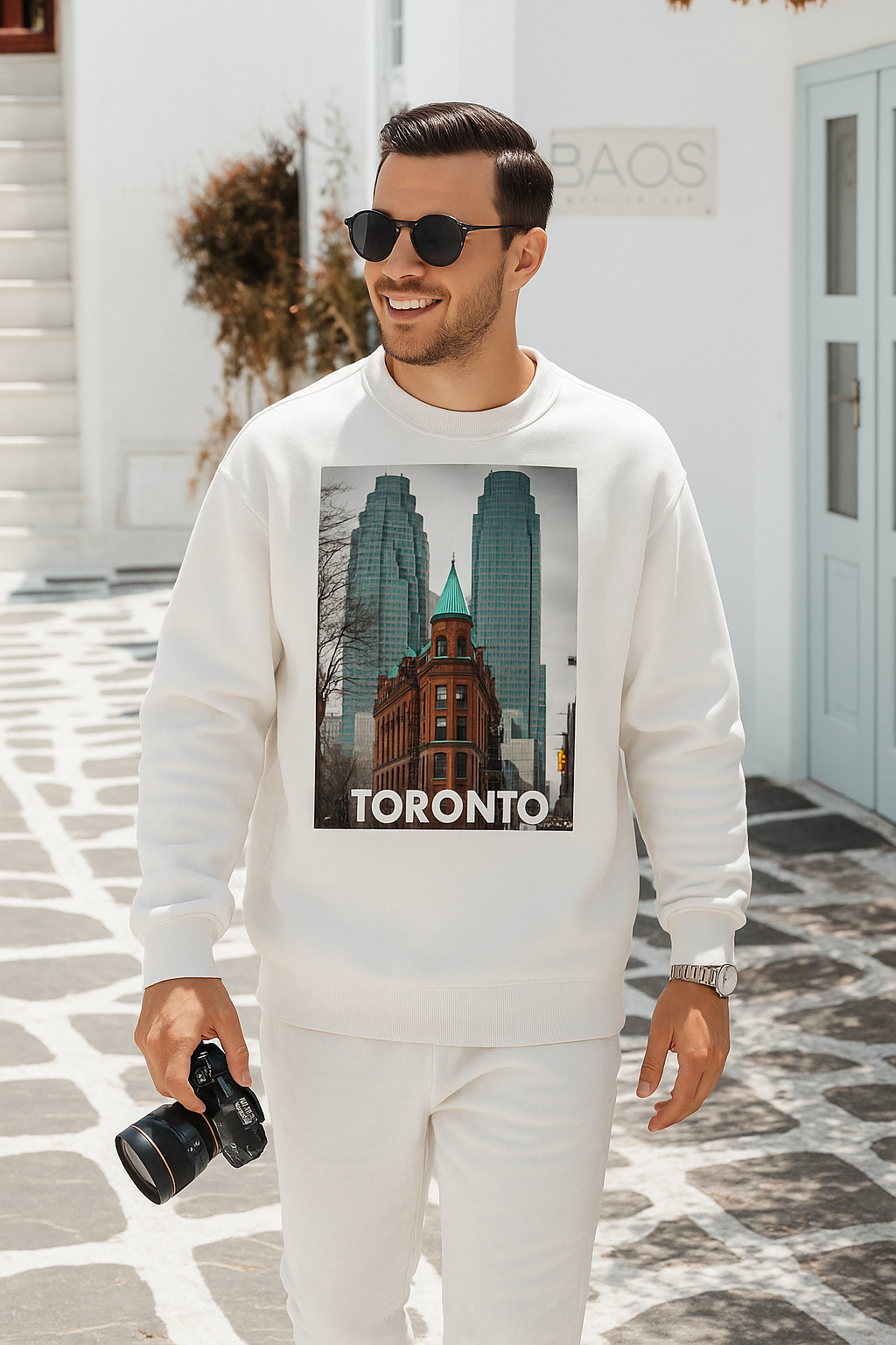 Viringee Toronto Gooderham Flatiron Building Unisex Crewneck Sweatshirt