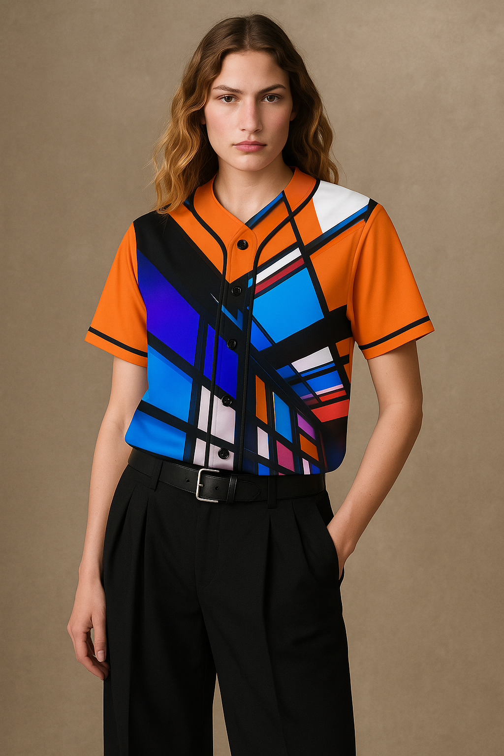 Viringee Women's Blue Mosaic Shirt