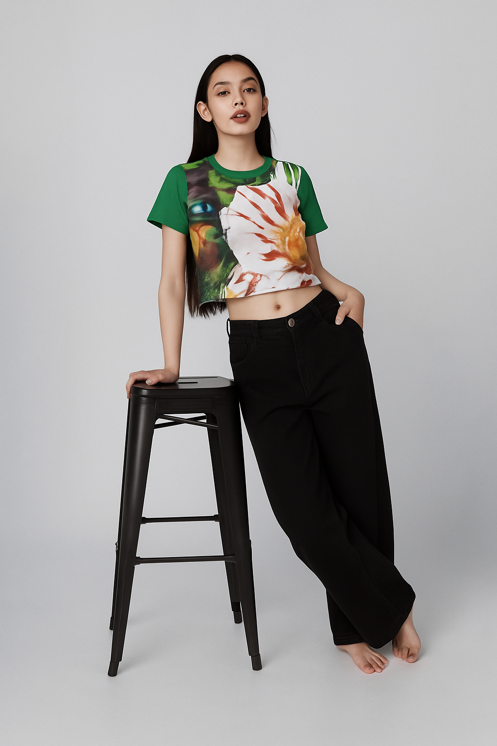 Viringee Flowerverse Women's Crop Tee