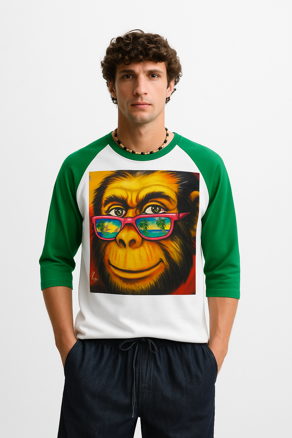Viringee Thinking Primate Men Raglan Shirt