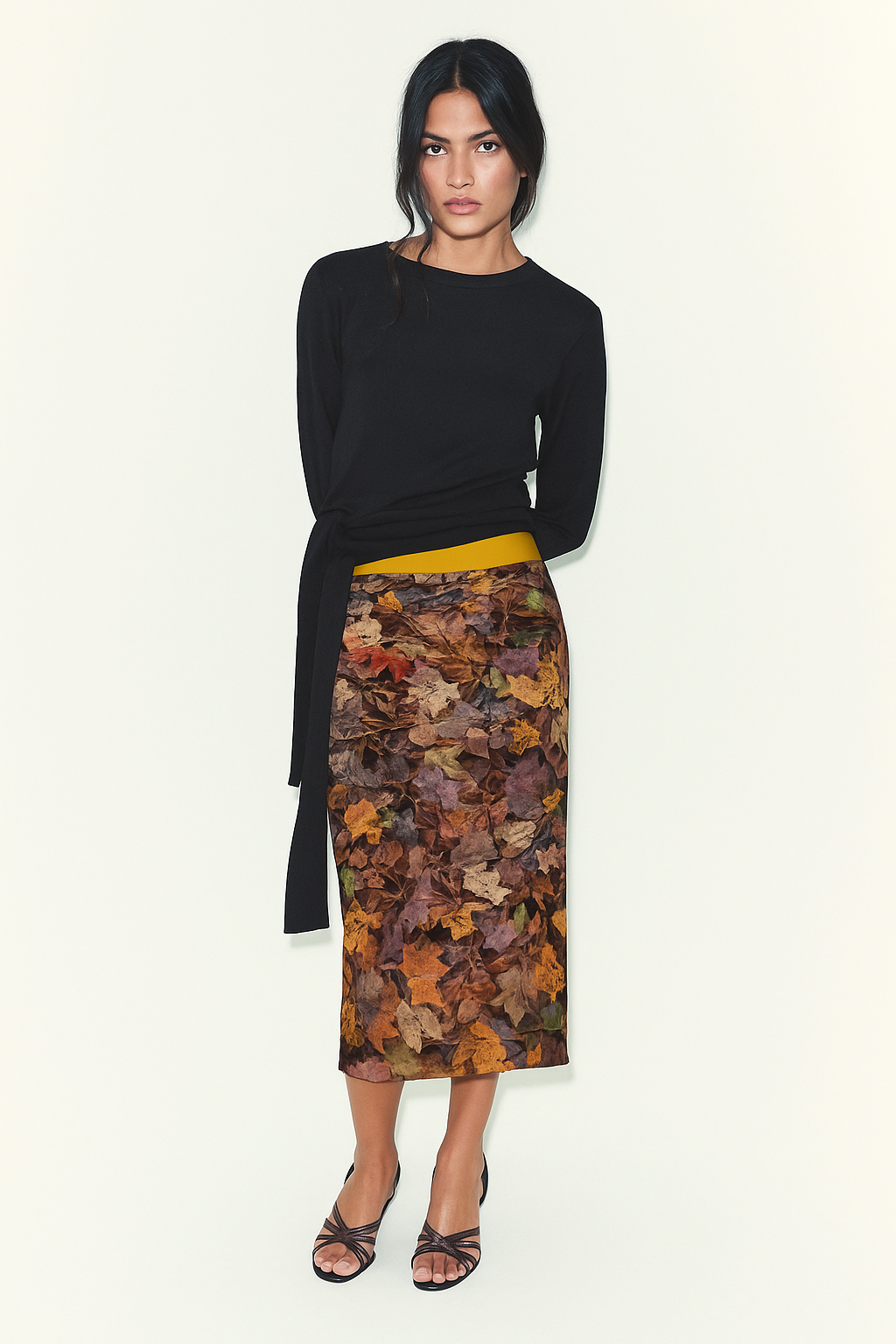 Viringee Autumn Leaves Women's Pencil Skirt