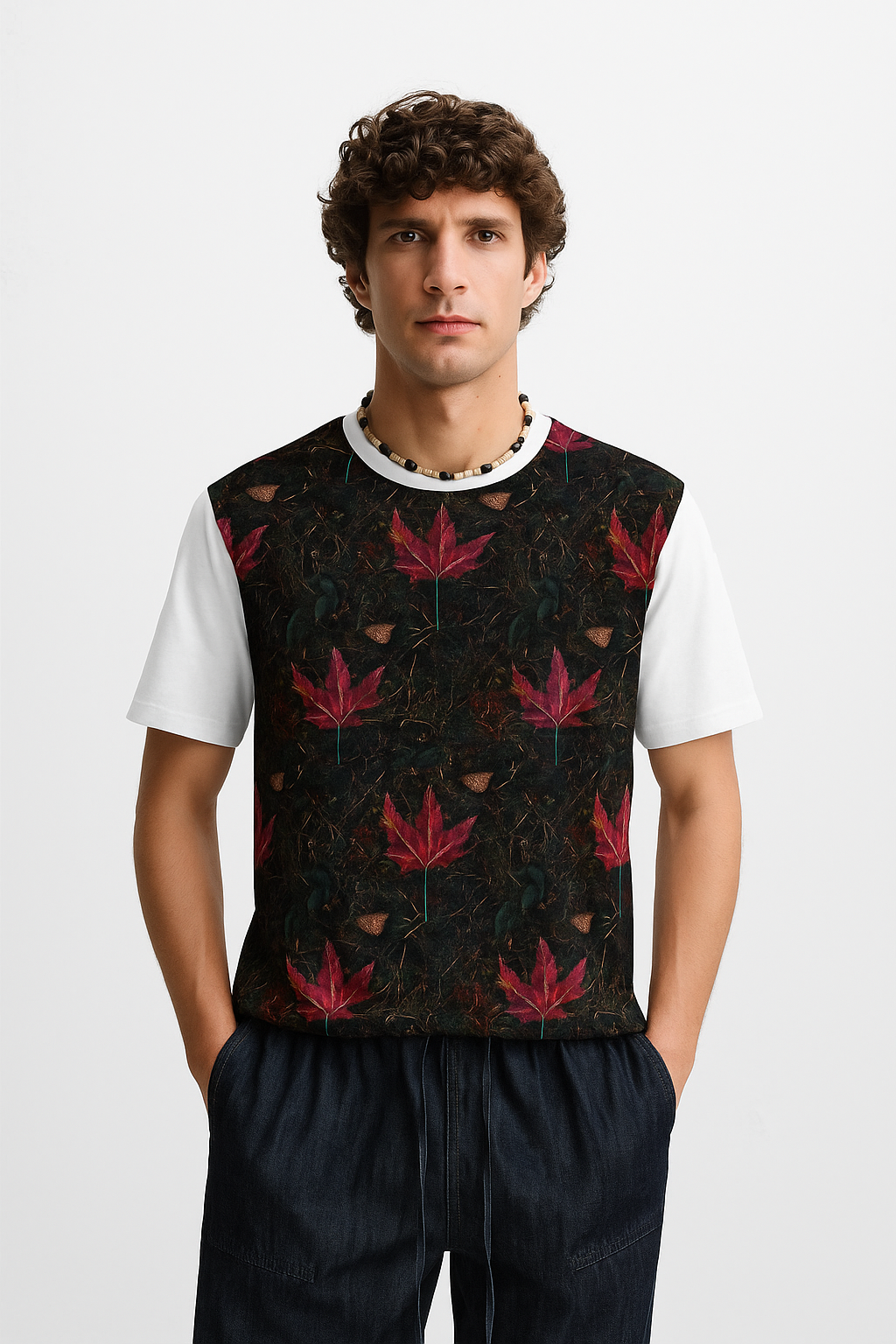Viringee Colorful Maple Leaf Botanical Unisex T Shirt