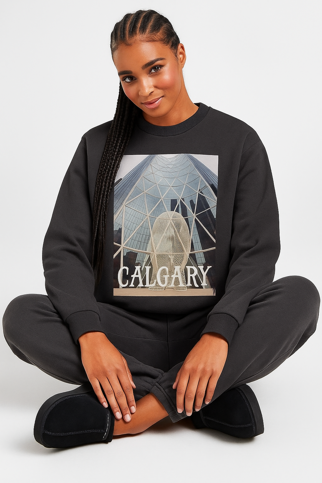 Viringee Calgary Graphic Crewneck Sweatshirt