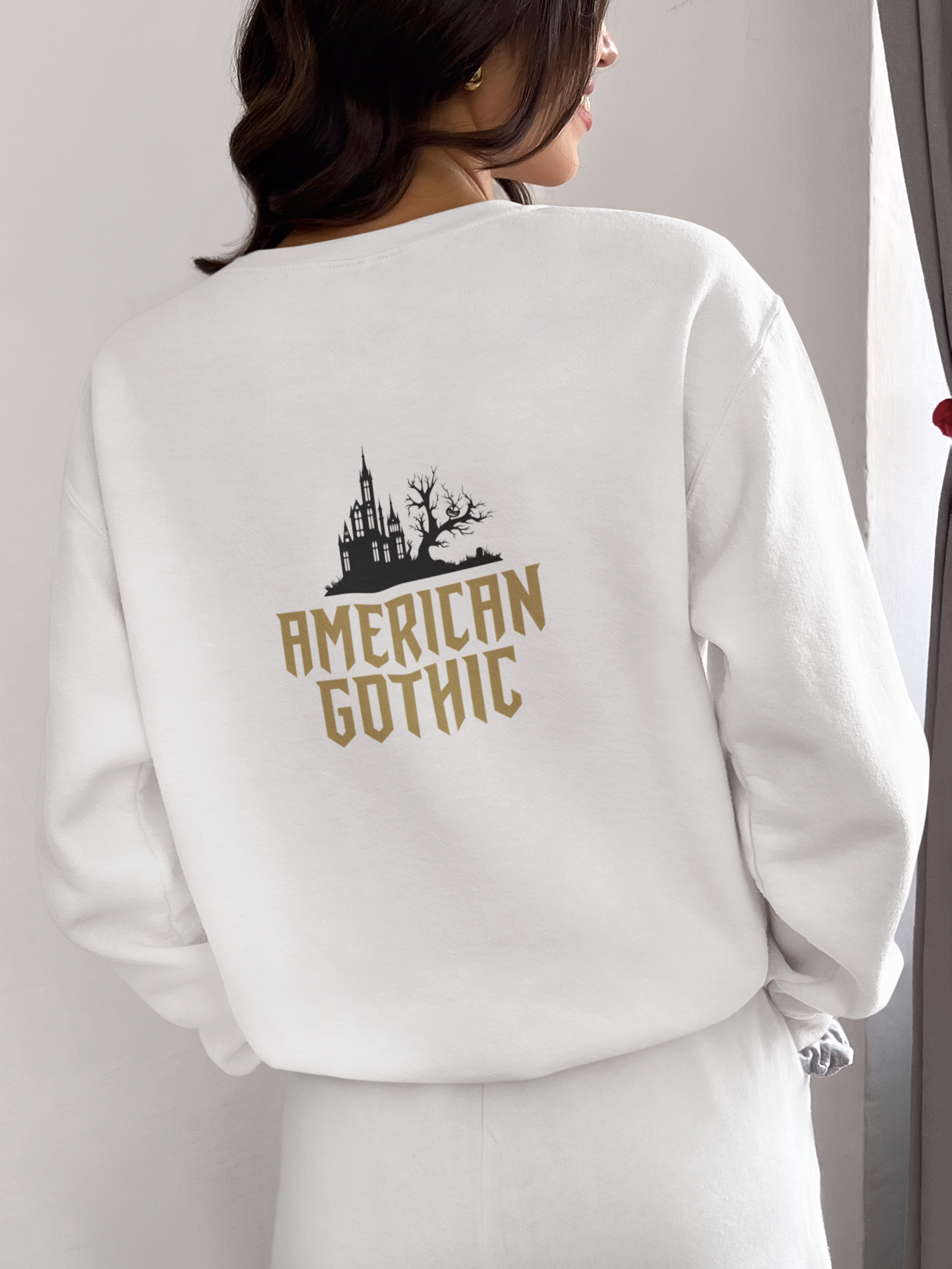 Viringee Cedar Rapids Iowa American Gothic Crewneck Unisex Sweatshirt