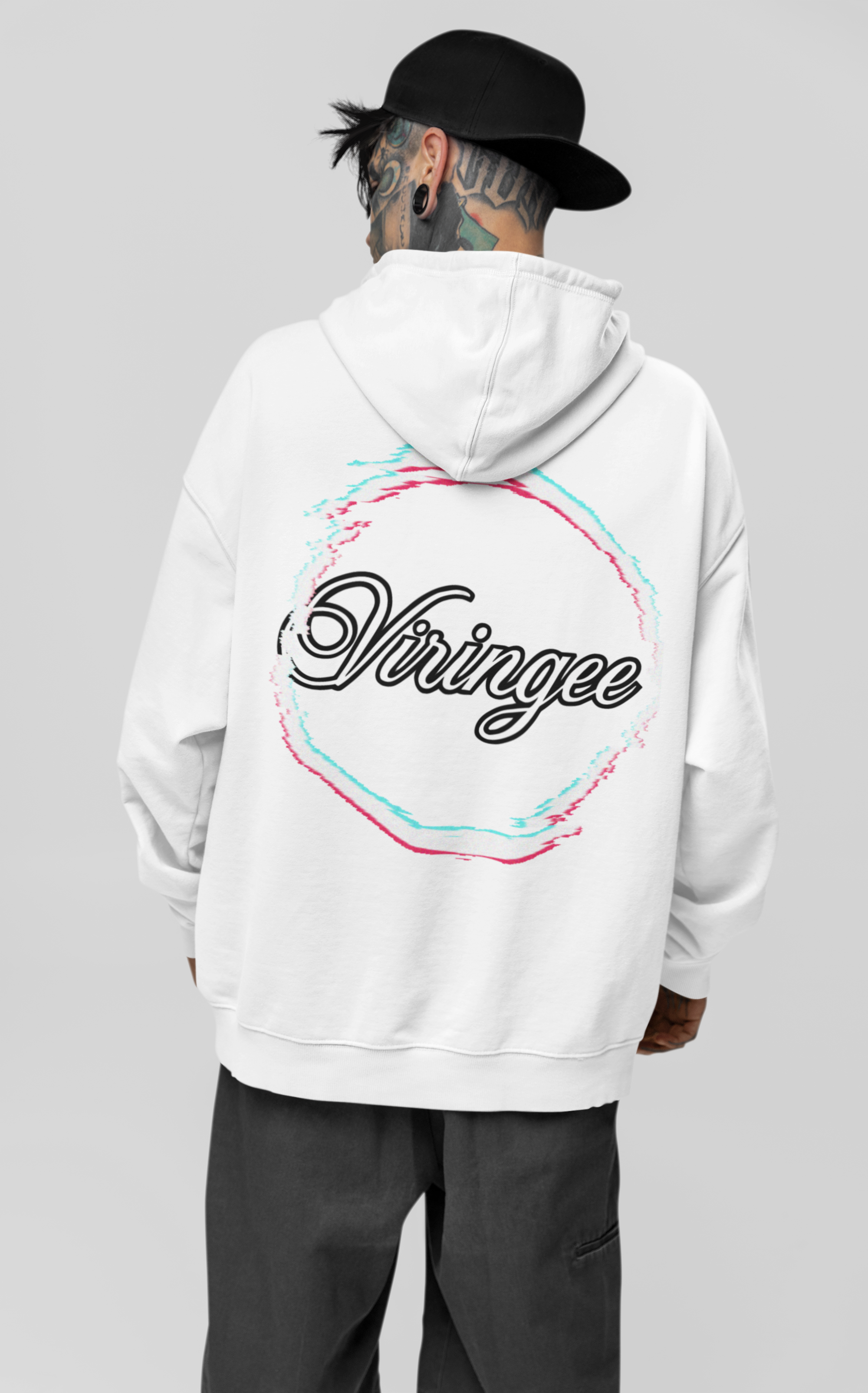 Viringee Analog Back Script Hoodie