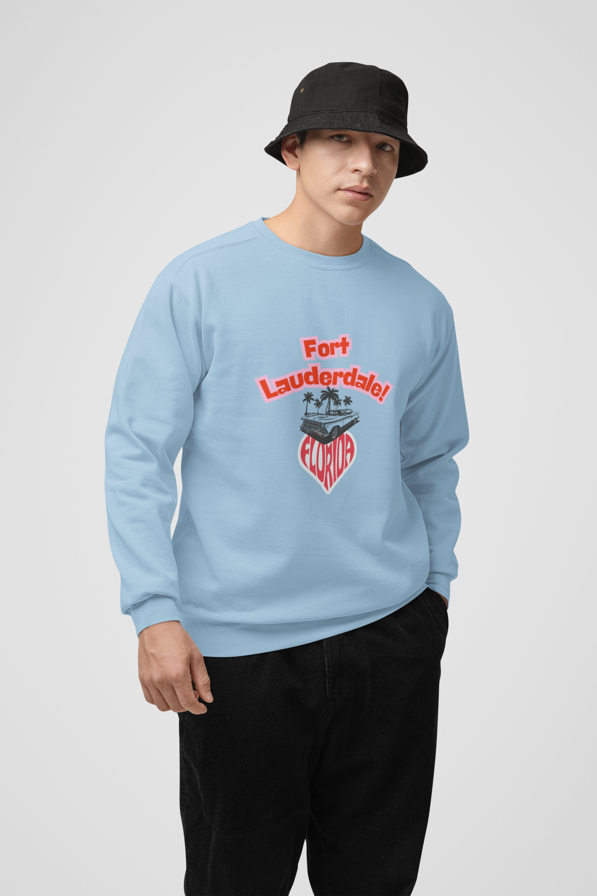 Viringee Fort Lauderdale Florida Vintage Graphic Sweatshirt