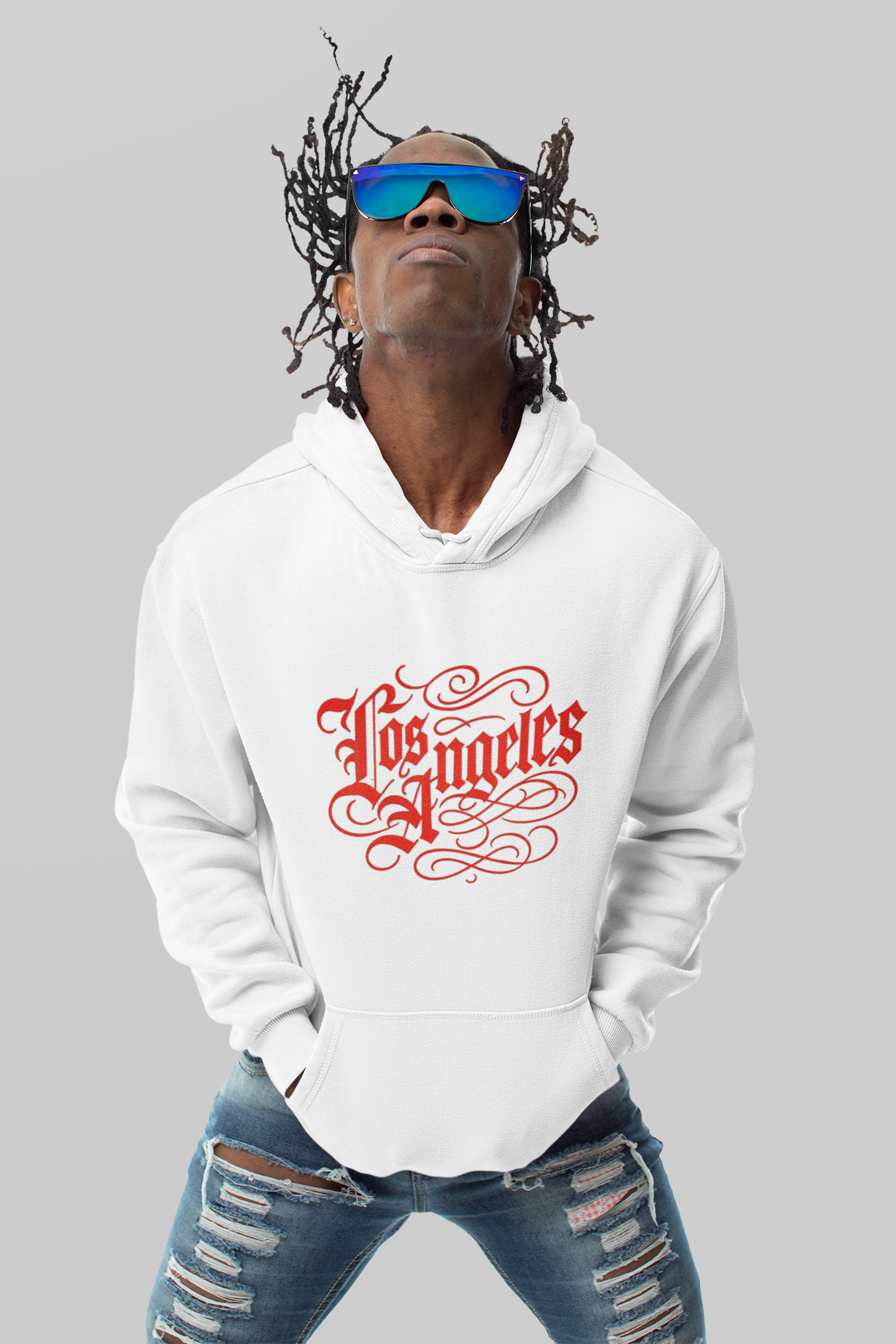 Viringee Los Angeles Script Logo Unisex Hoodie