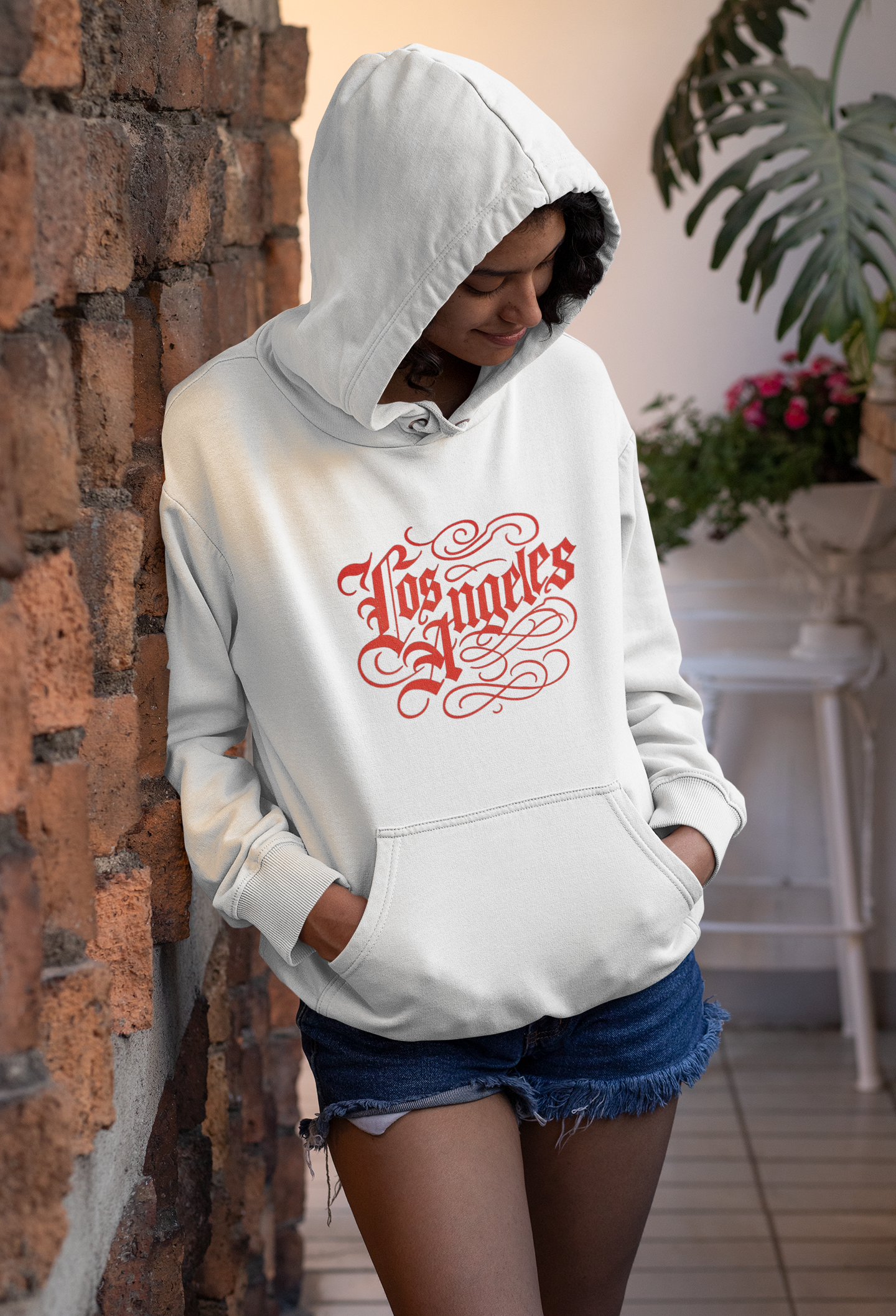 Viringee Los Angeles Script Logo Unisex Hoodie