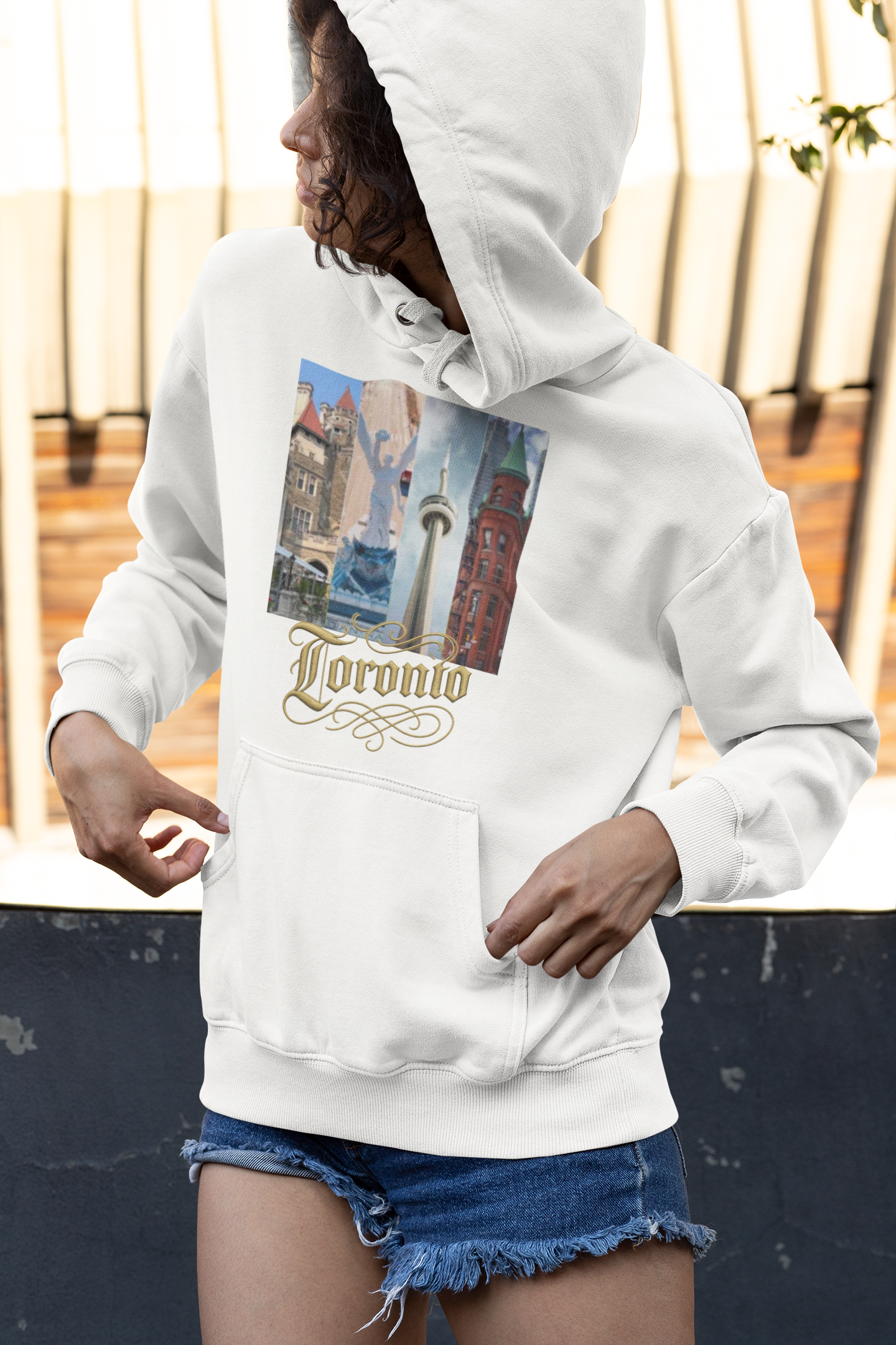 Viringee Toronto Travel Inspiration Crewneck Unisex Hoodie